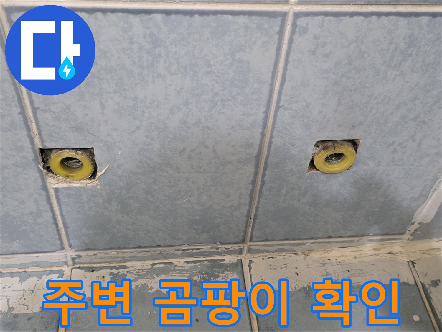남양주 오남읍 누수 - 샤워 배관 연결 부위 주변 곰팡이 확인