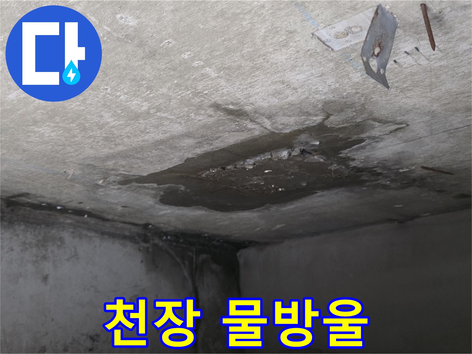 콘크리트 천장에 맺힌 물방울 - 남양주 오남 누수