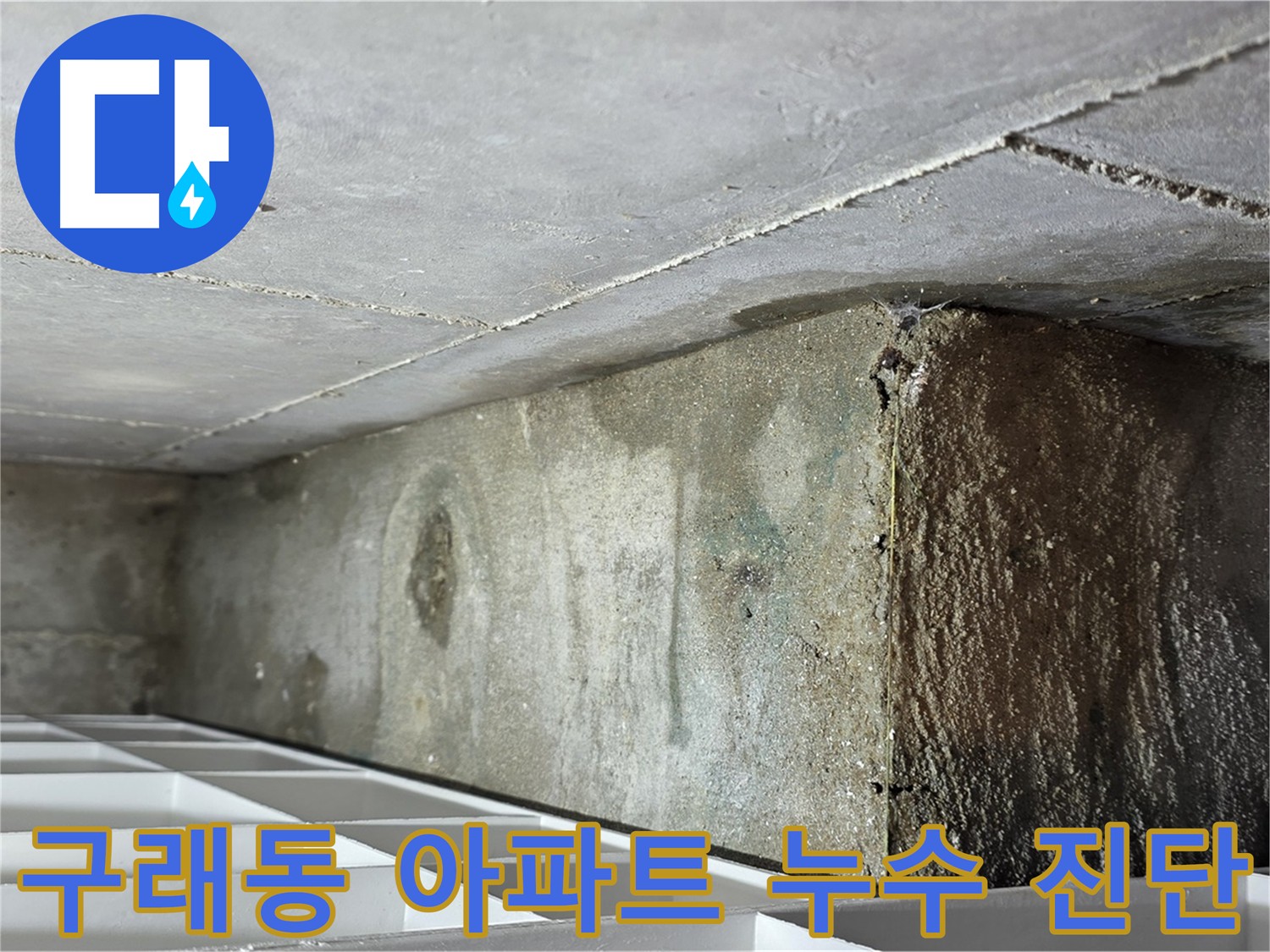 구래동 아파트 화장실 천장 누수 - 주변 배관 상태 점검