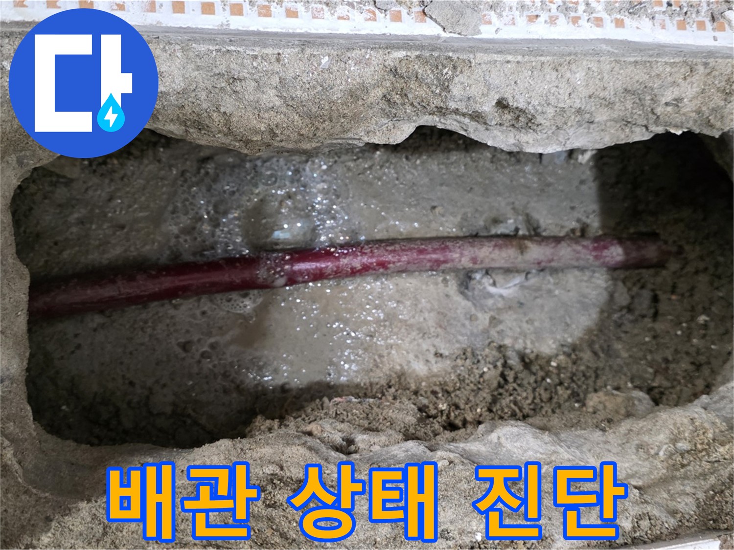 상계동 누수 현장 - 굴착 후 배관 상태를 꼼꼼하게 진단하는 전문가