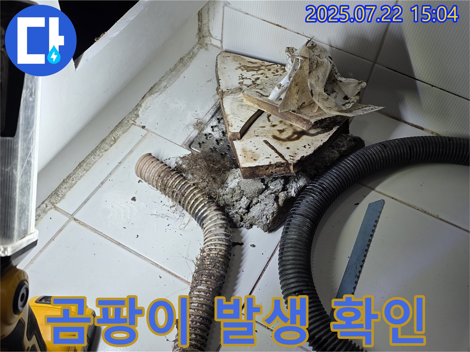 일산서구 가좌2로 욕조 누수 - 배수구 주변 곰팡이 발생, 누수와의 연관성을 확인하고 있습니다.