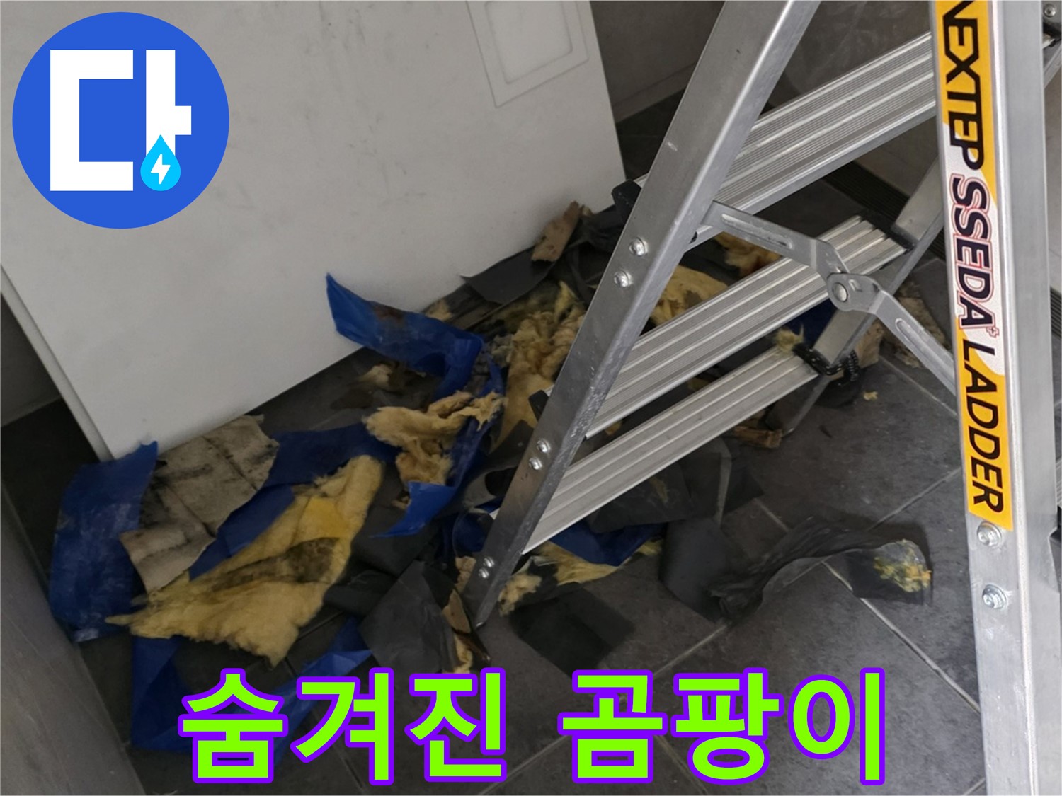노원구 중계동 라이프청구신동아 아파트 누수 - 젖은 단열재 속 곰팡이의 심각성