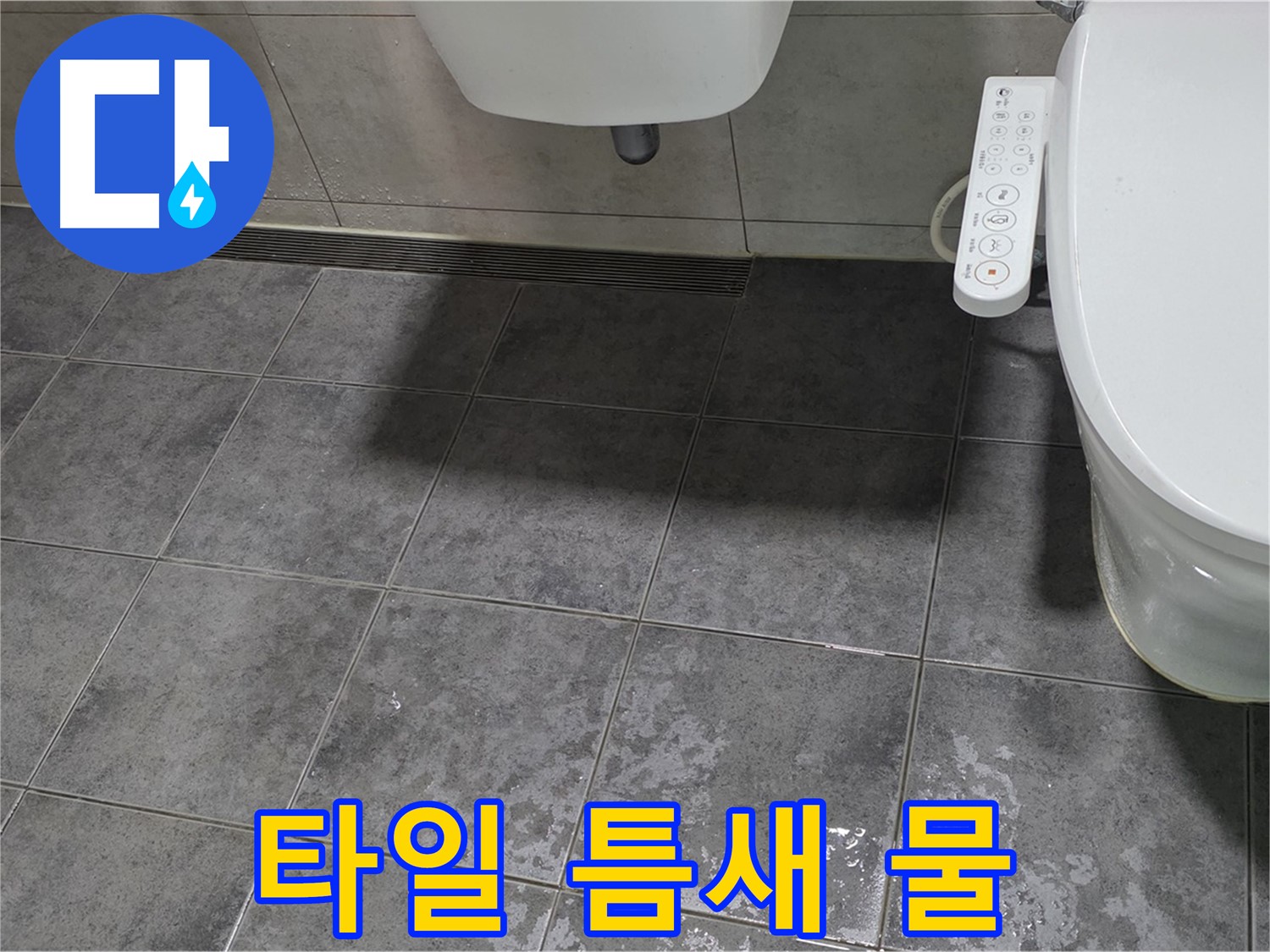 중계동 라이프청구신동아 - 변기 주변 타일 틈새 물 - 곰팡이 슬기 전에