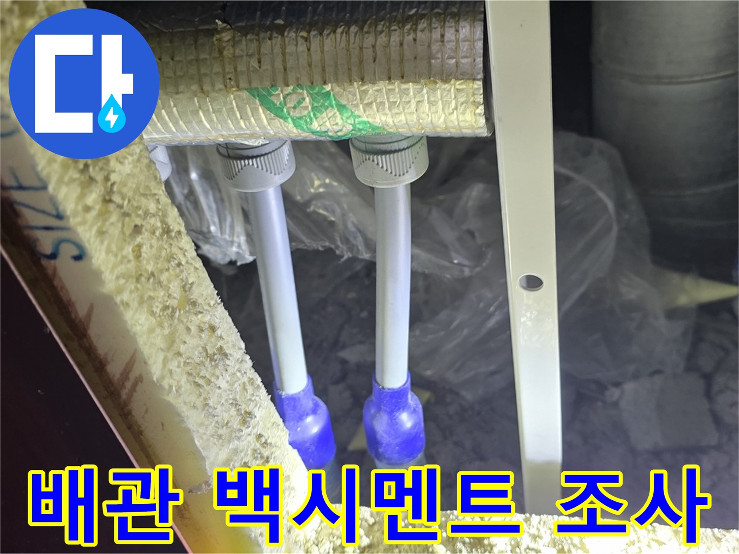 양주 아파트 누수 - 배관 연결 부위 주변 백시멘트 균열 및 들뜸 현상 정밀 조사