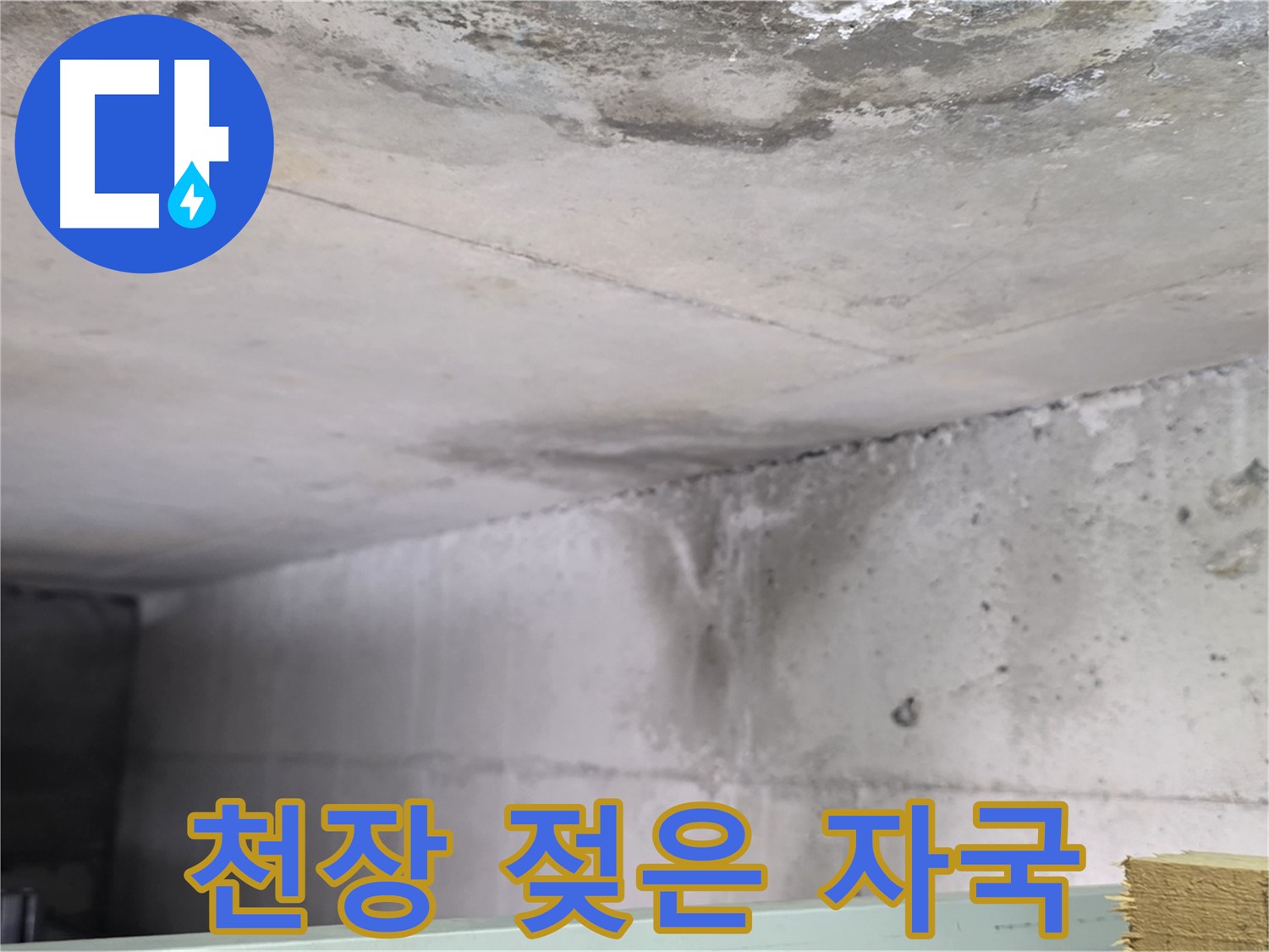 콘크리트 천장 누수 - 일산 누수, 젖은 자국과 물 떨어짐