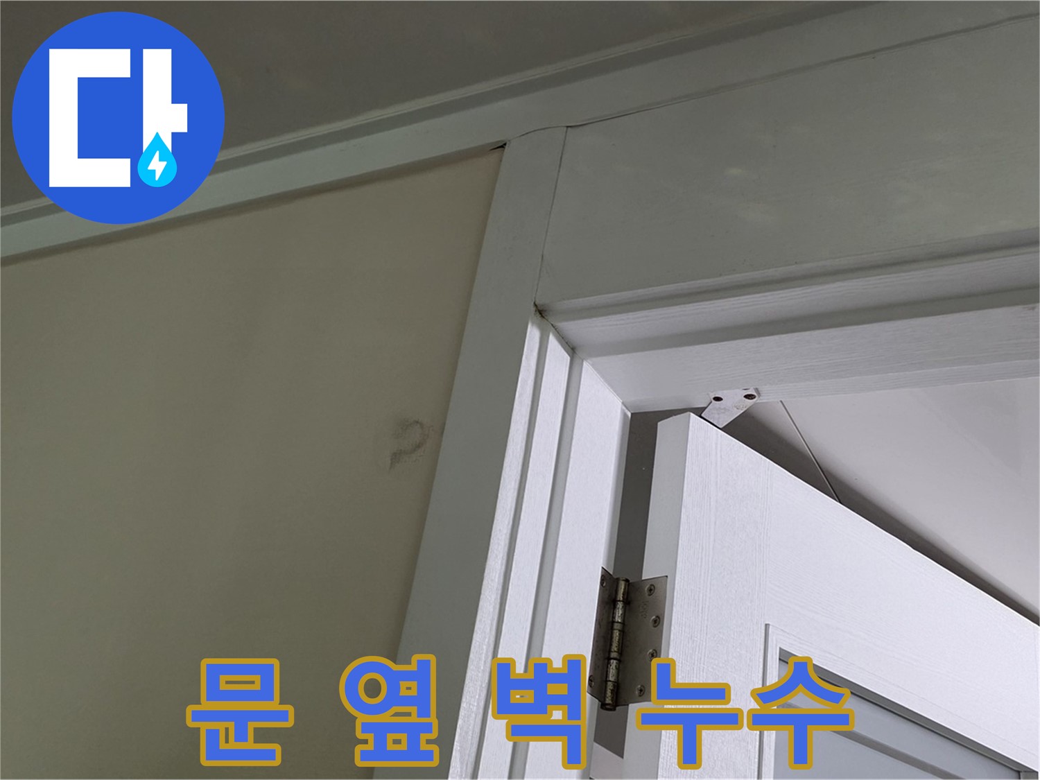 분당 운중동 산운마을 아파트 - 문 옆 벽에서 발견된 누수 - 꼼꼼한 점검으로 누수 원인을 파악하고 해결합니다.