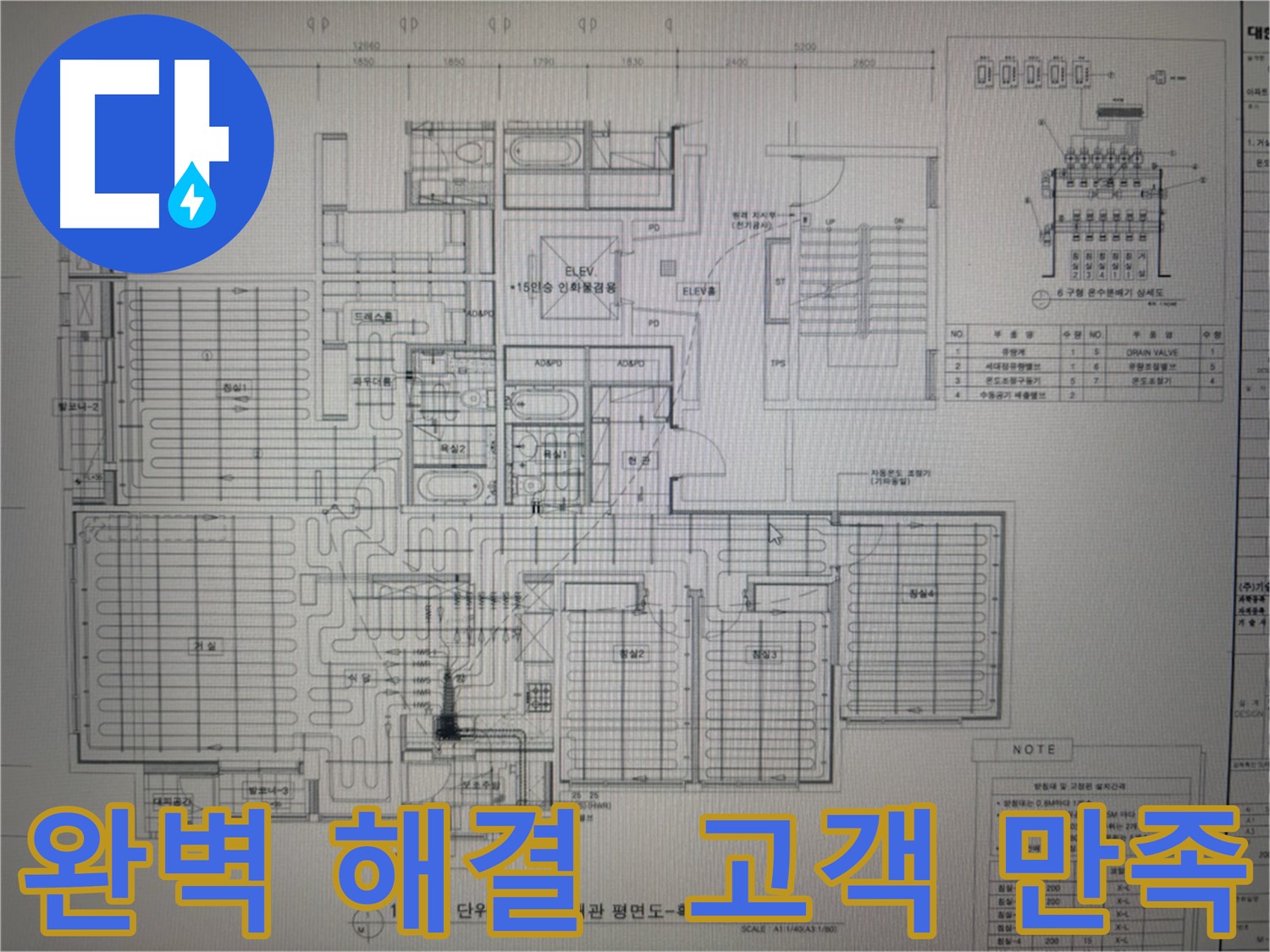 분당구 운중동 산운로 누수 - 완벽한 해결, 고객님의 만족이 최우선