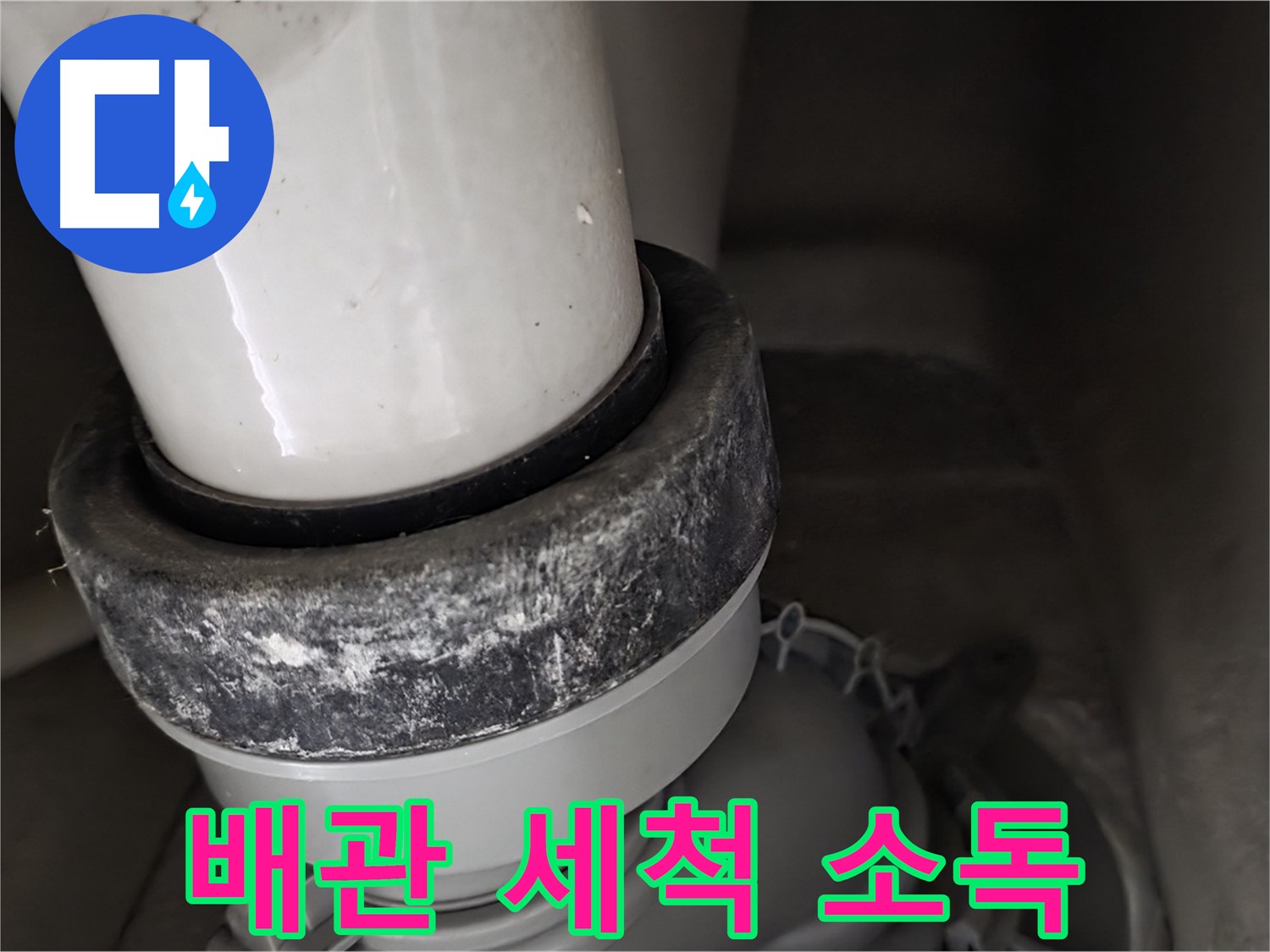 성남 분당 운중동 산운마을 변기 누수 - 배관 세척 및 소독으로 깨끗하게