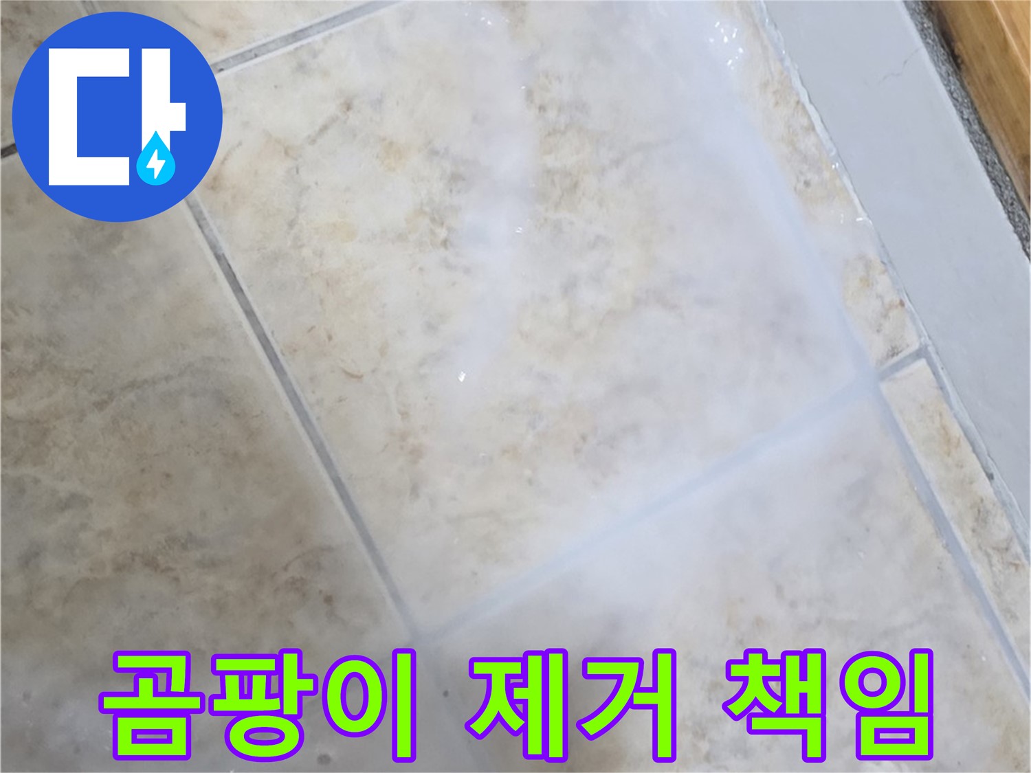 타일 틈새 곰팡이 - 제거부터 완벽하게 - 누수까지 책임 시공