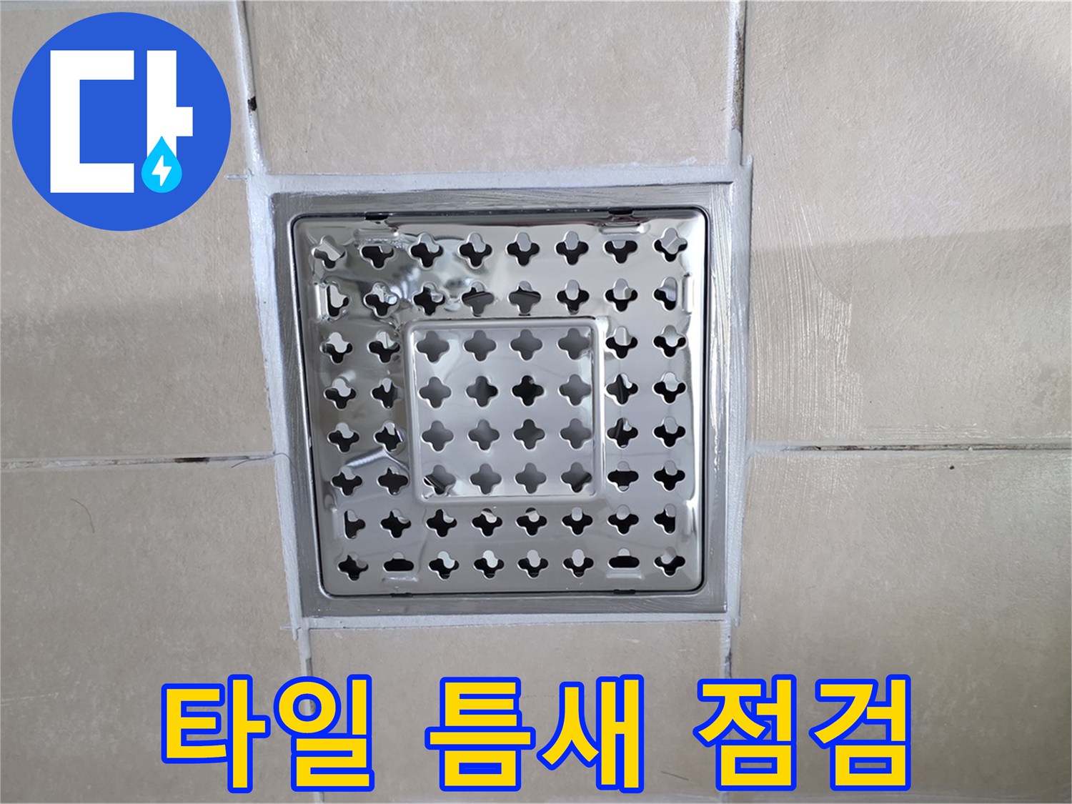 양주 백석 서광아파트 욕실 타일 틈새 점검 - 타일 틈새의 작은 균열도 누수의 원인이 될 수 있습니다.