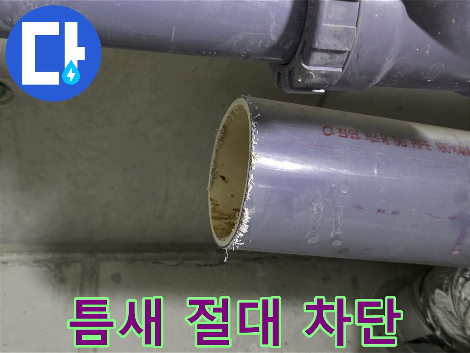 분당 누수 현장 - 배관 연결 부위를 꼼꼼하게 점검하고 실리콘 처리하는 전문가의 모습 - 작은 틈도 절대 놓치지 않겠습니다.