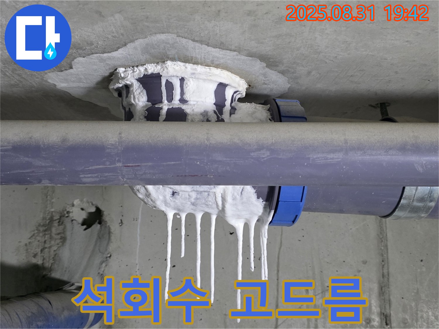 분당 운중동 산운마을 누수 - 천장에 매달린 석회수 고드름 - 심각한 누수