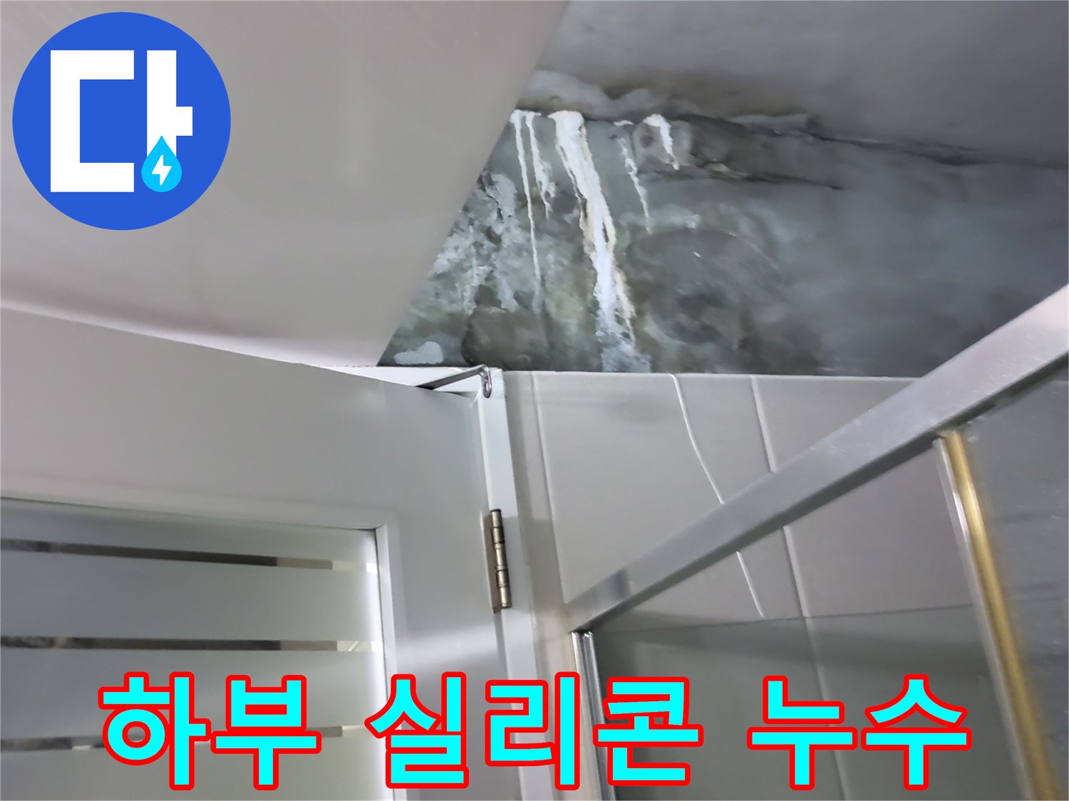 분당 운중동 욕실 샤워부스 하부 실리콘 손상 - 누수 해결 과정