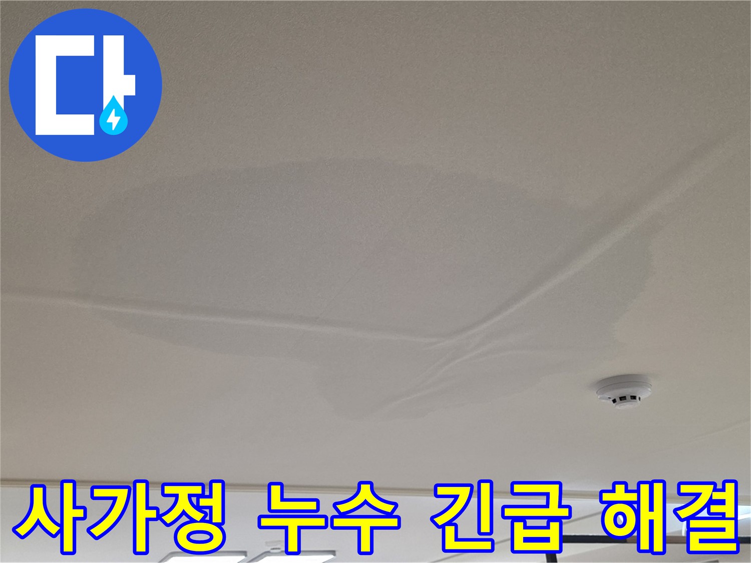 사가정 아파트 천장 누수 - 넓은 범위 물 얼룩 - 긴급 해결 작업 진행