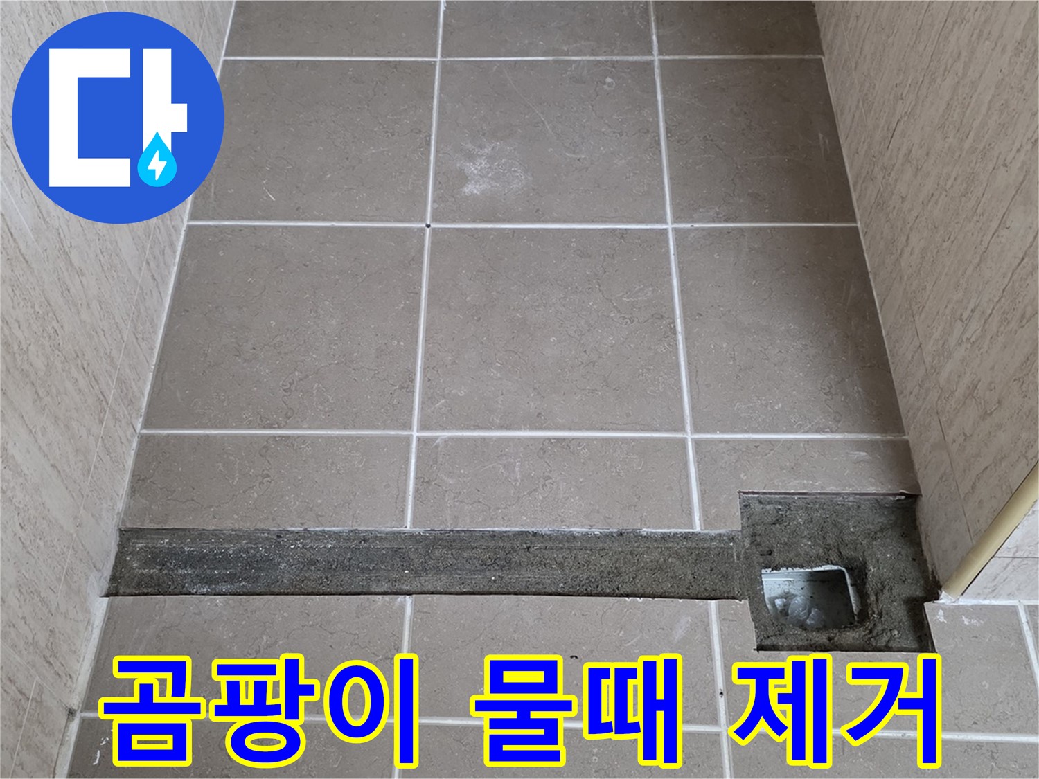 곰팡이와 물때 제거 작업 진행 - 완벽 시공 준비