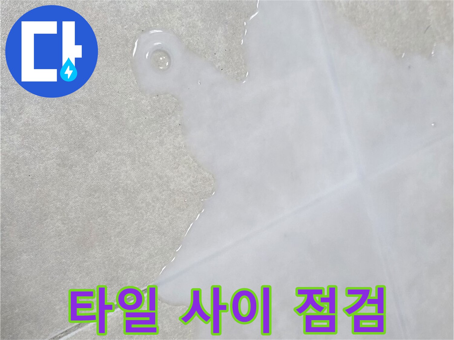 양주 옥정동 율정마을 아파트 타일 사이 물 - 누수 초기 증상 - 빠른 점검 중요
