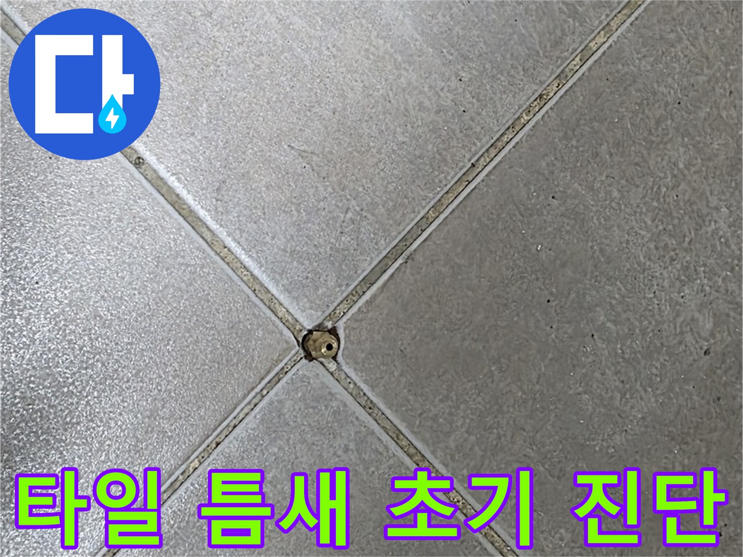 양주시 옥정동 율정마을 13단지 아파트 타일 틈새 누수 - 초기 진단 과정입니다.