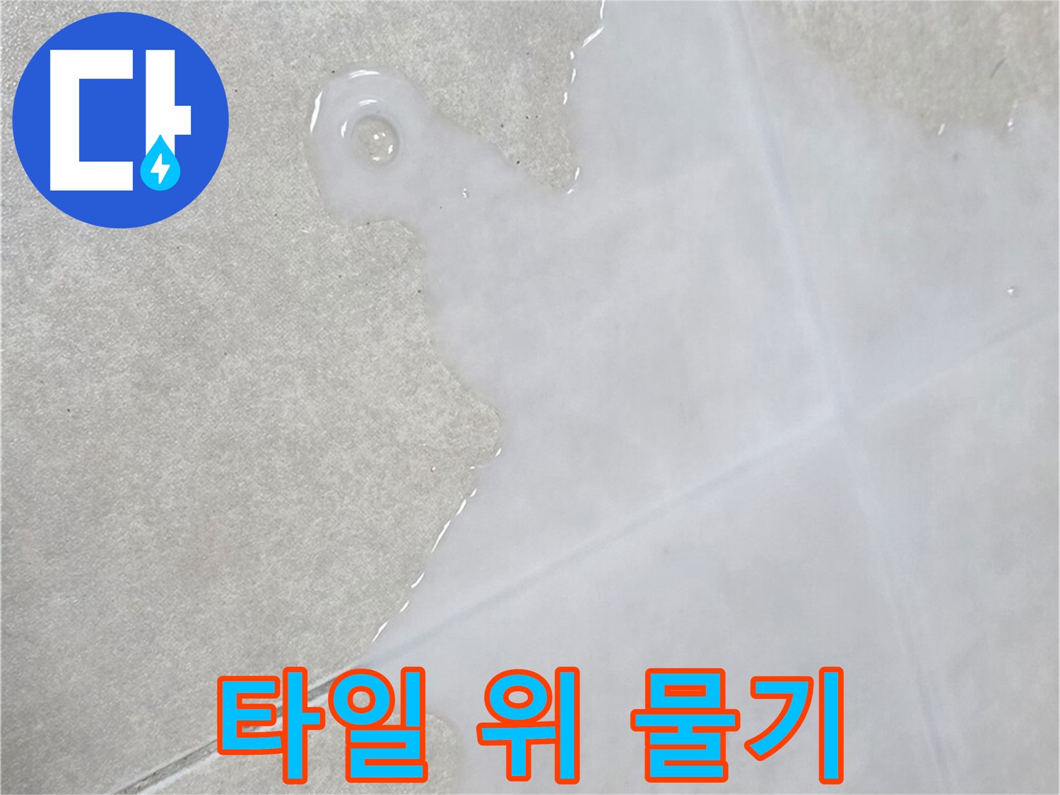 옥정 율정마을 아파트 타일 위 물기 - 누수 초기 점검으로 문제 해결
