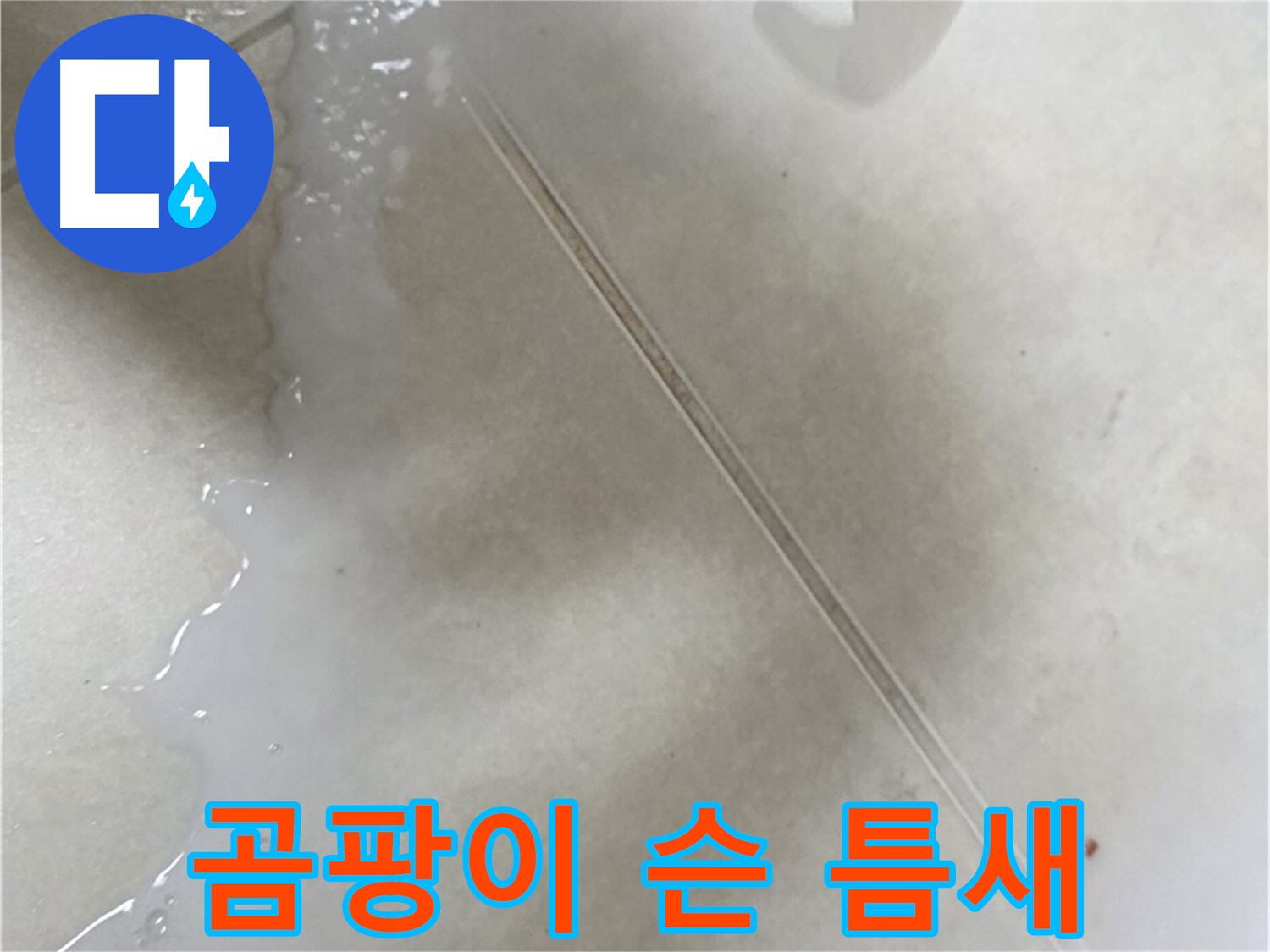 옥정동 율정마을 아파트 - 곰팡이 슨 타일 틈새, 방수액 시공으로 해결