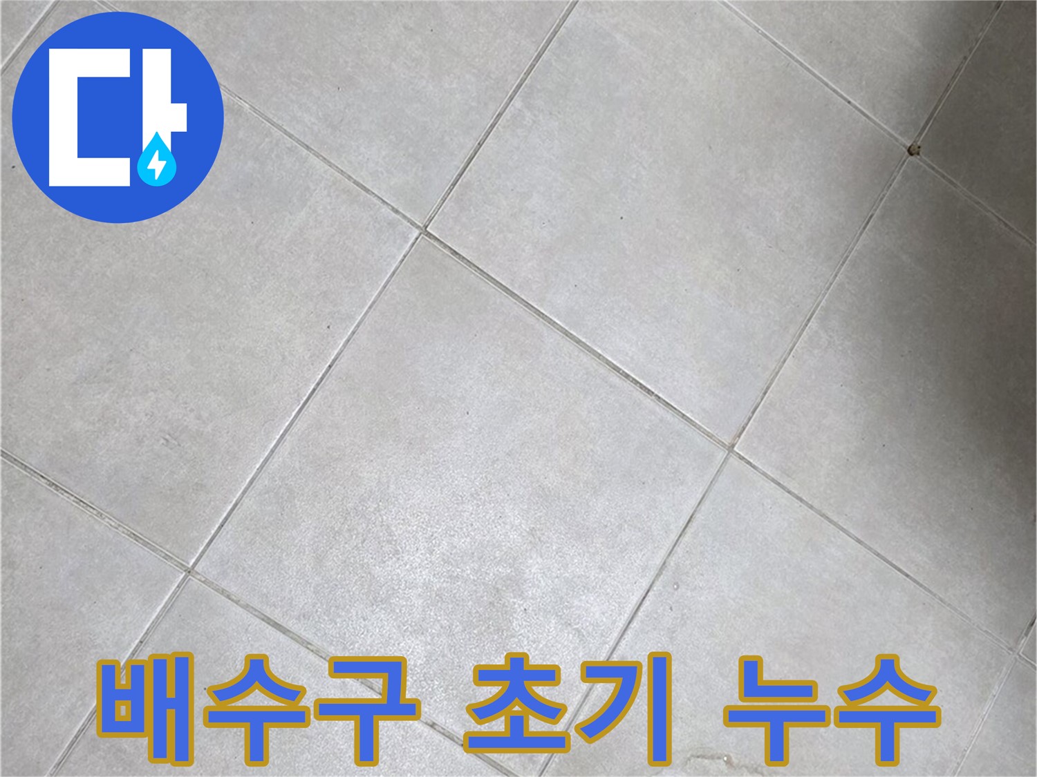 욕실 배수구 주변의 젖은 타일 - 초기 누수 발견 및 신속 대응
