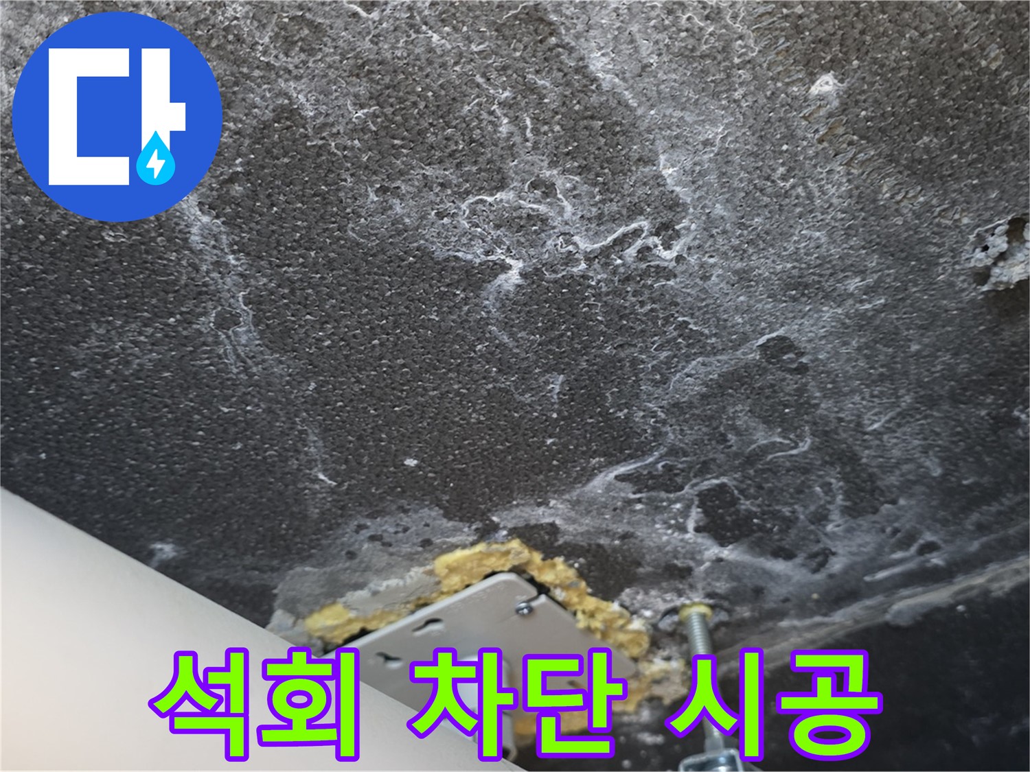파주 누수 전문 - 천장 석회 재발 완벽 차단 전문 시공 과정