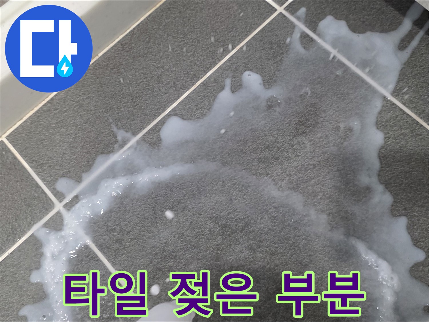 파주시 동패동 운정어반프라임 타일 젖은 부분 - 누수탐지 전문 업체가 초기 누수 진단과 꼼꼼한 시공으로 문제를 해결합니다.