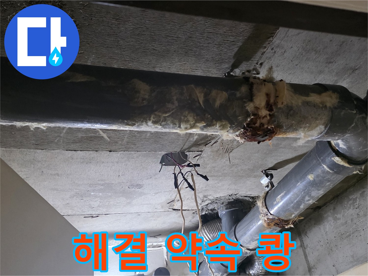 새절역 현대아파트 - 하수 배관 보온재 교체, 누수 문제 완벽하게 해결 약속 쾅쾅!