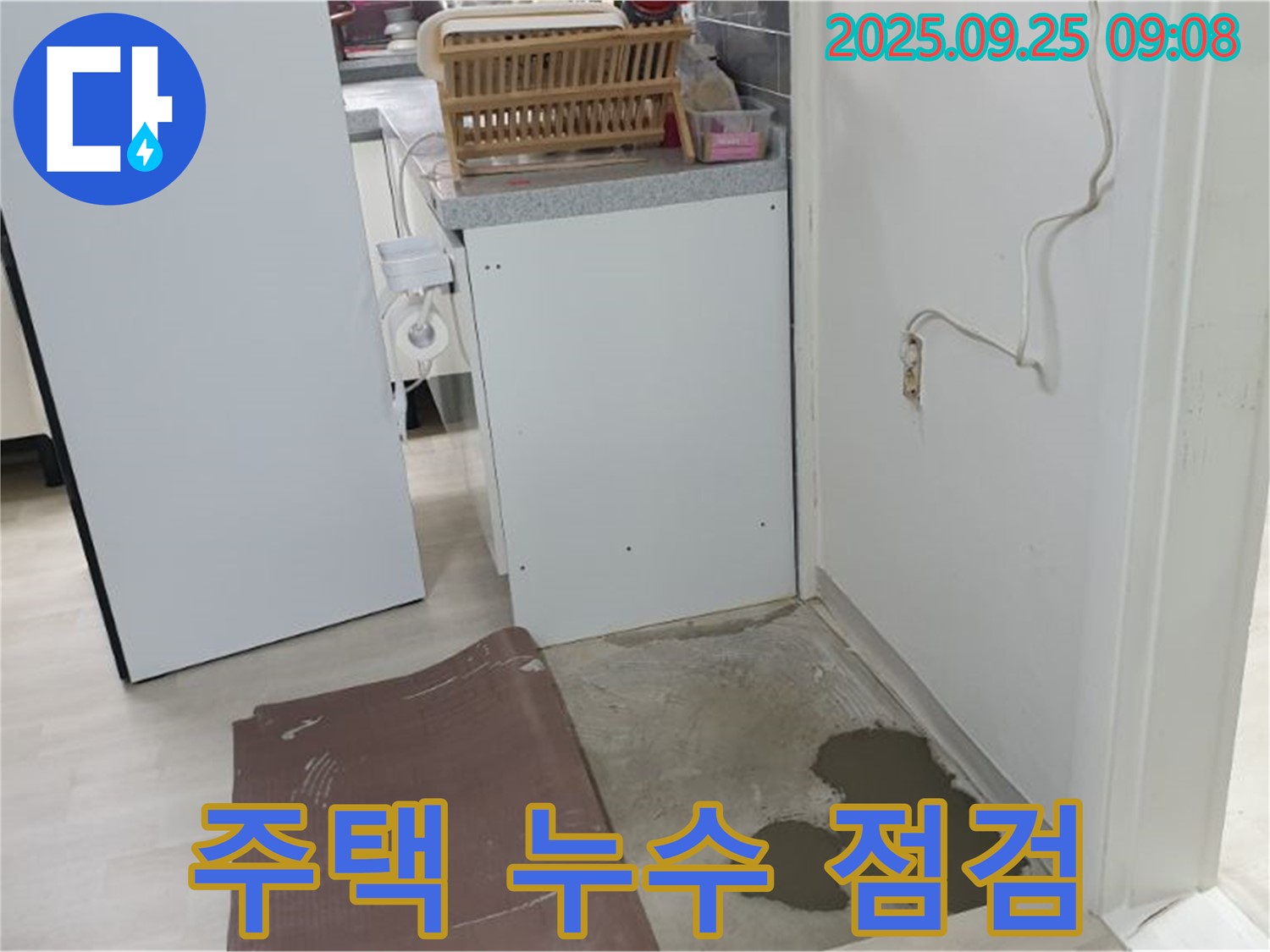양주 연곡리 주택 누수 현장 - 주택 누수 원인을 꼼꼼하게 점검하고 있습니다.