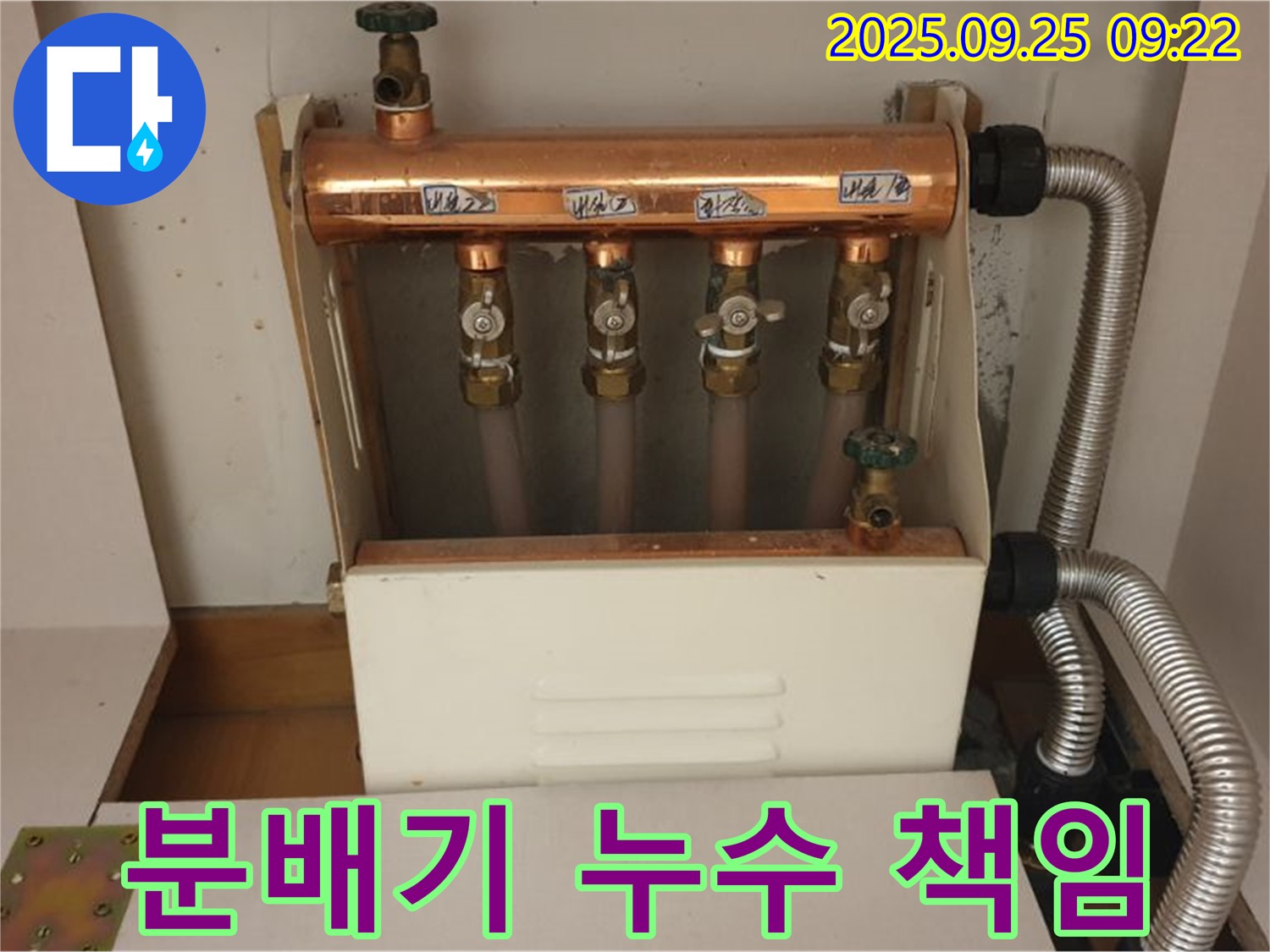 양주 백석읍 홍죽리 - 분배기 누수로 인한 아랫집 피해, 보상 책임은 누구에게 있을까요?