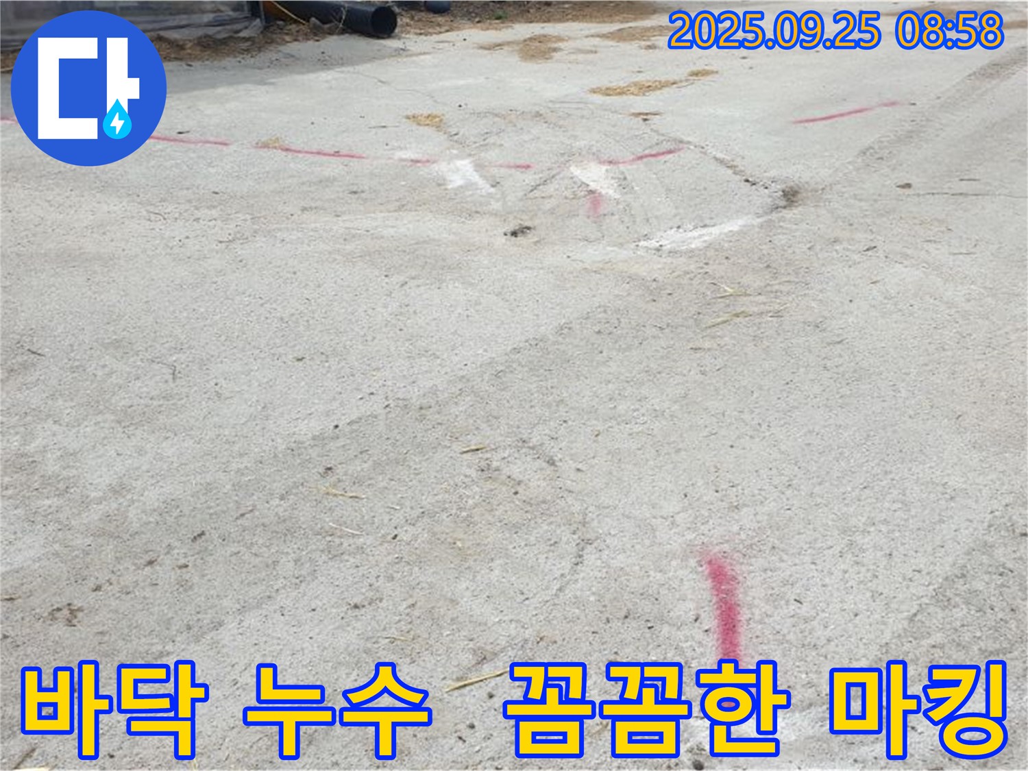 양주시 백석읍 복지리 누수 - 바닥 누수 지점 꼼꼼하게 마킹