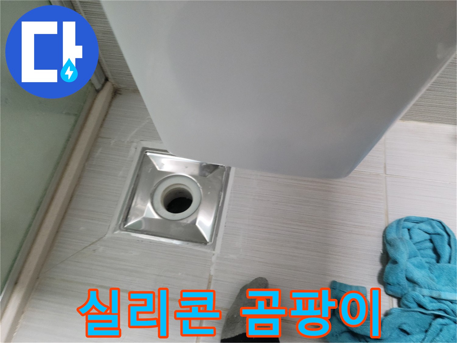 샤워기 배수구 누수 - 실리콘 곰팡이