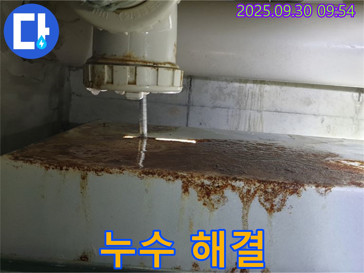 누수 문제를 완벽하게 해결하는 모습 - 고객님의 만족을 최우선으로 생각합니다.