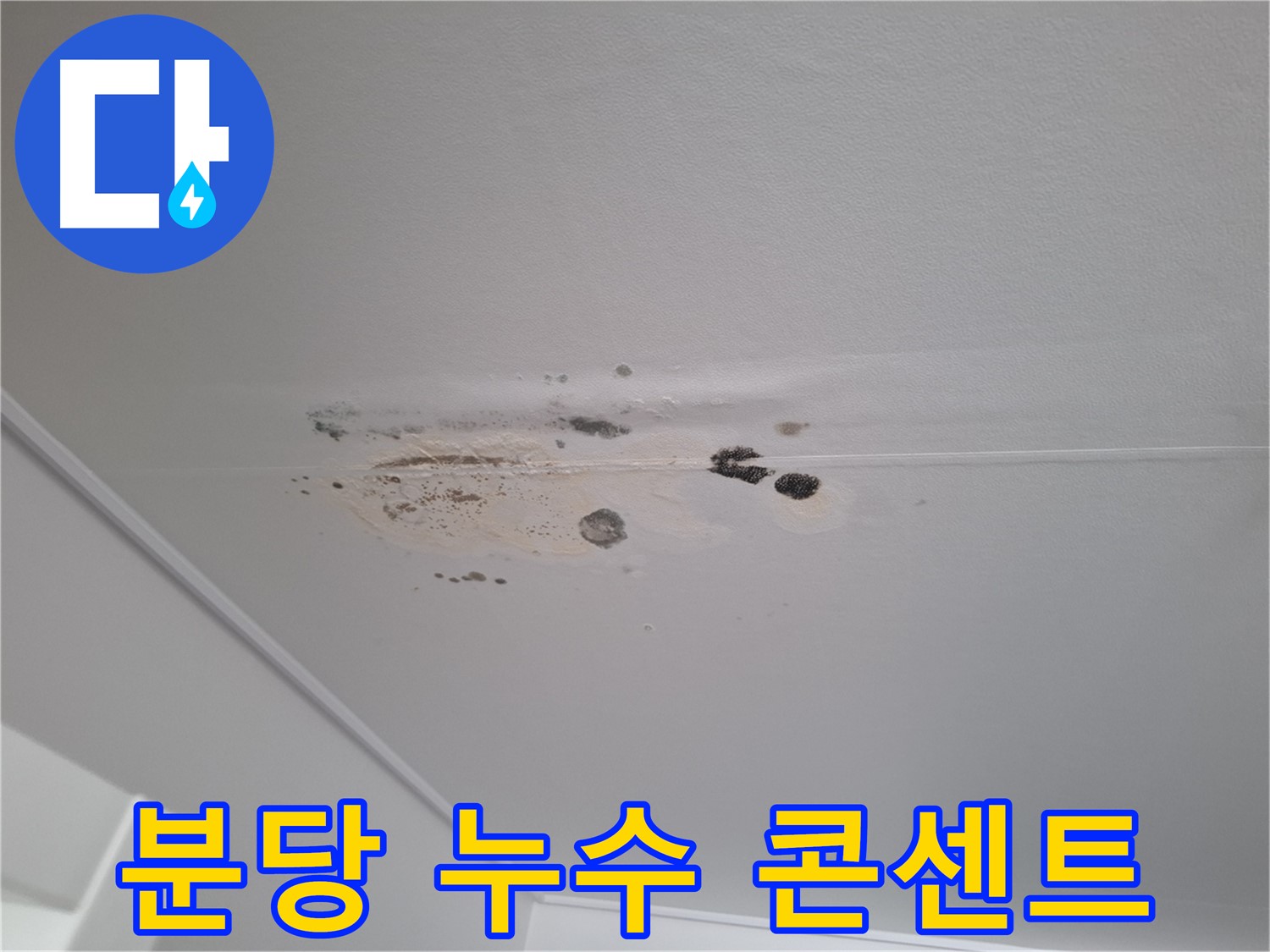 누수 - 콘센트 주변 누수, 감전 위험!