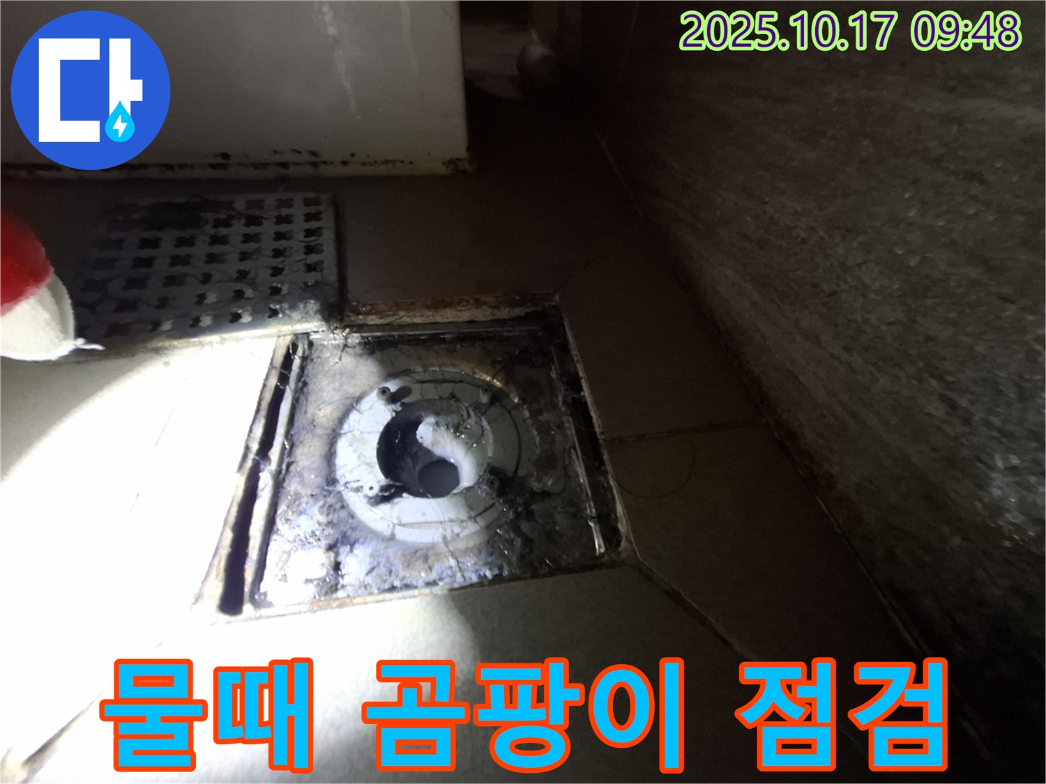 분당 삼평동 봇들마을 아파트 욕실 배수구 주변 물때 곰팡이 - 누수 가능성을 꼼꼼히 점검하고 원인을 파악합니다.
