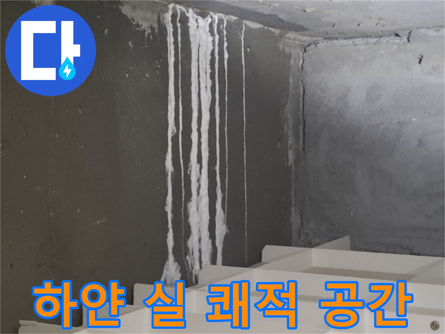 분당구 삼평동 봇들마을 아파트 누수 - 계단 '하얀 실' 누수 완벽 해결! 쾌적한 공간을 되찾아 드립니다.