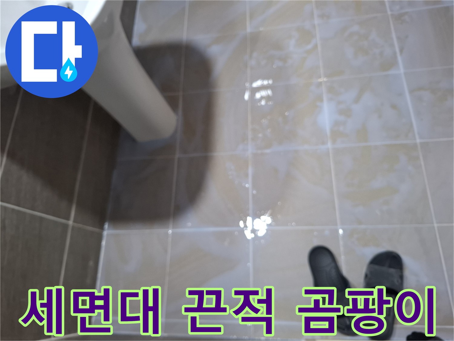 성남 삼평동 세면대 누수 - 끈적거림- 곰팡이- 악취가 모두 심각한 누수