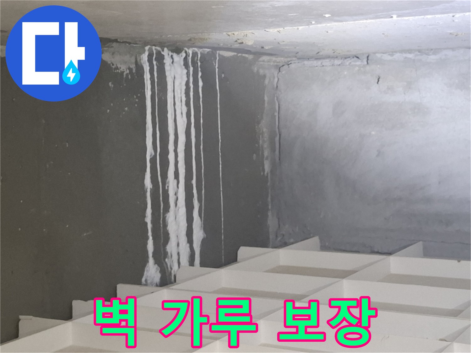 성남시 분당구 삼평동 누수 - 벽에 맺힌 하얀 가루 누수 문제, 확실한 해결을 보장하는 전문 업체