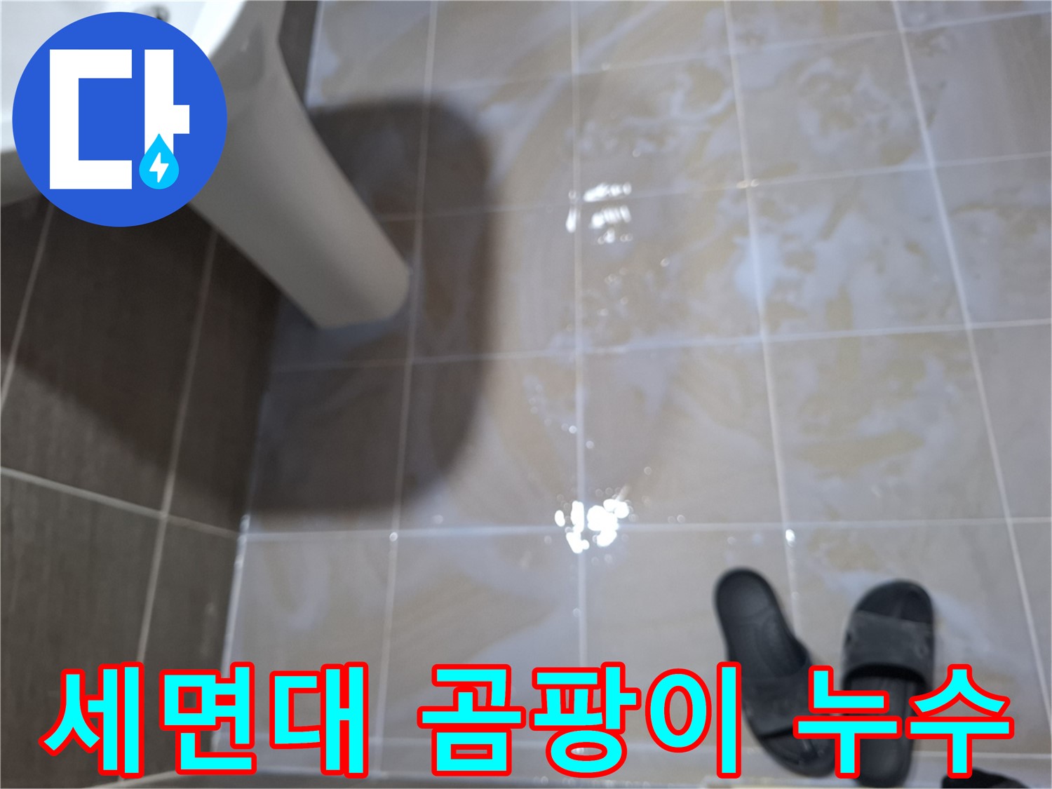 판교 봇들마을 세면대 누수 - 세면대 주변 물기를 방치하여 곰팡이가 발생한 누수