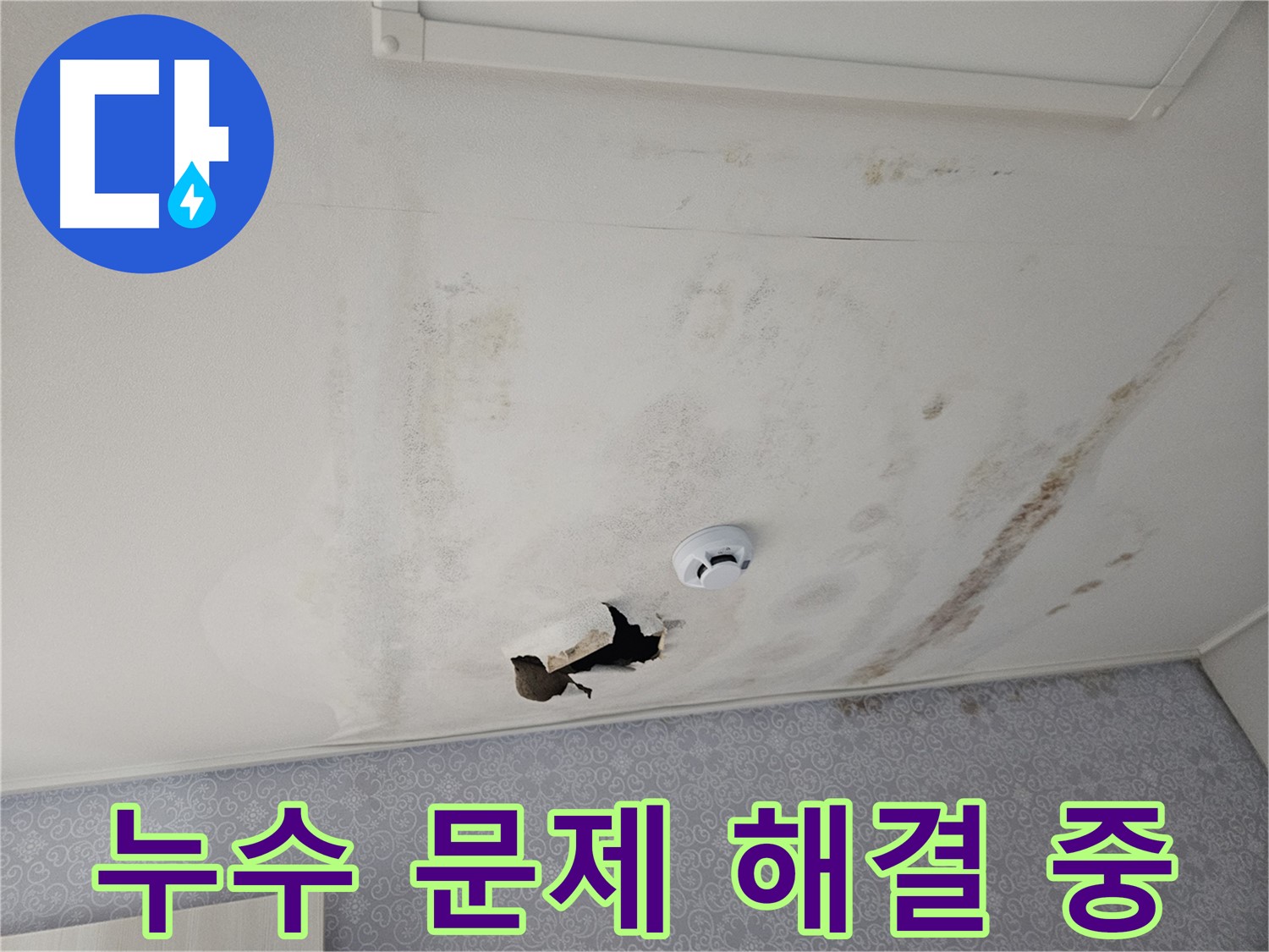 강동구 천중로 아파트 천장 누수 - 누수 문제를 해결하기 위해 최선을 다하는 전문가의 모습 - 고객님의 만족을 위해 항상 노력합니다