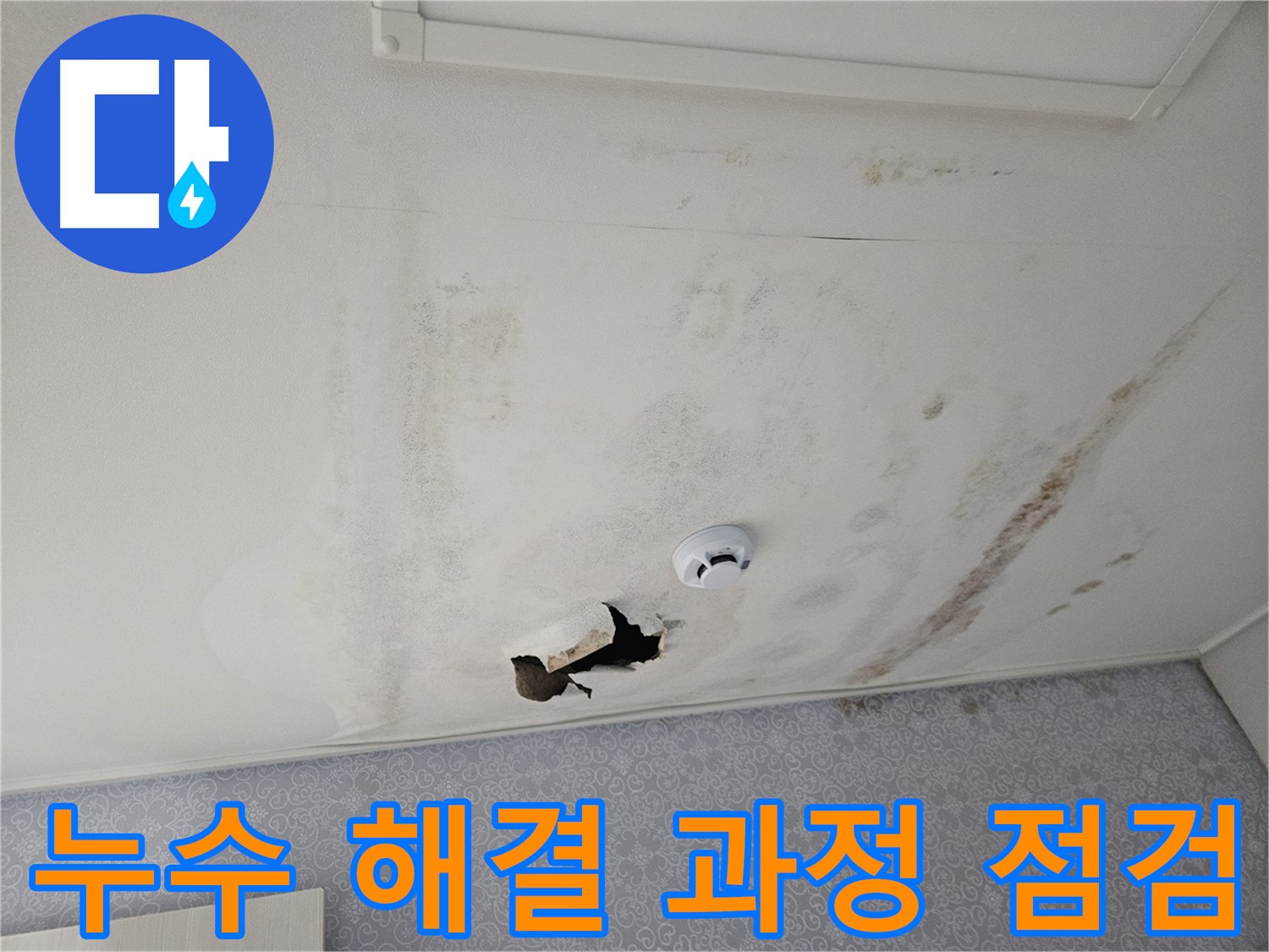 강동구 천중로 아파트 천장 누수 - 누수 해결 과정을 꼼꼼하게 점검하고 확인하는 모습 - 완벽한 시공을 약속드립니다