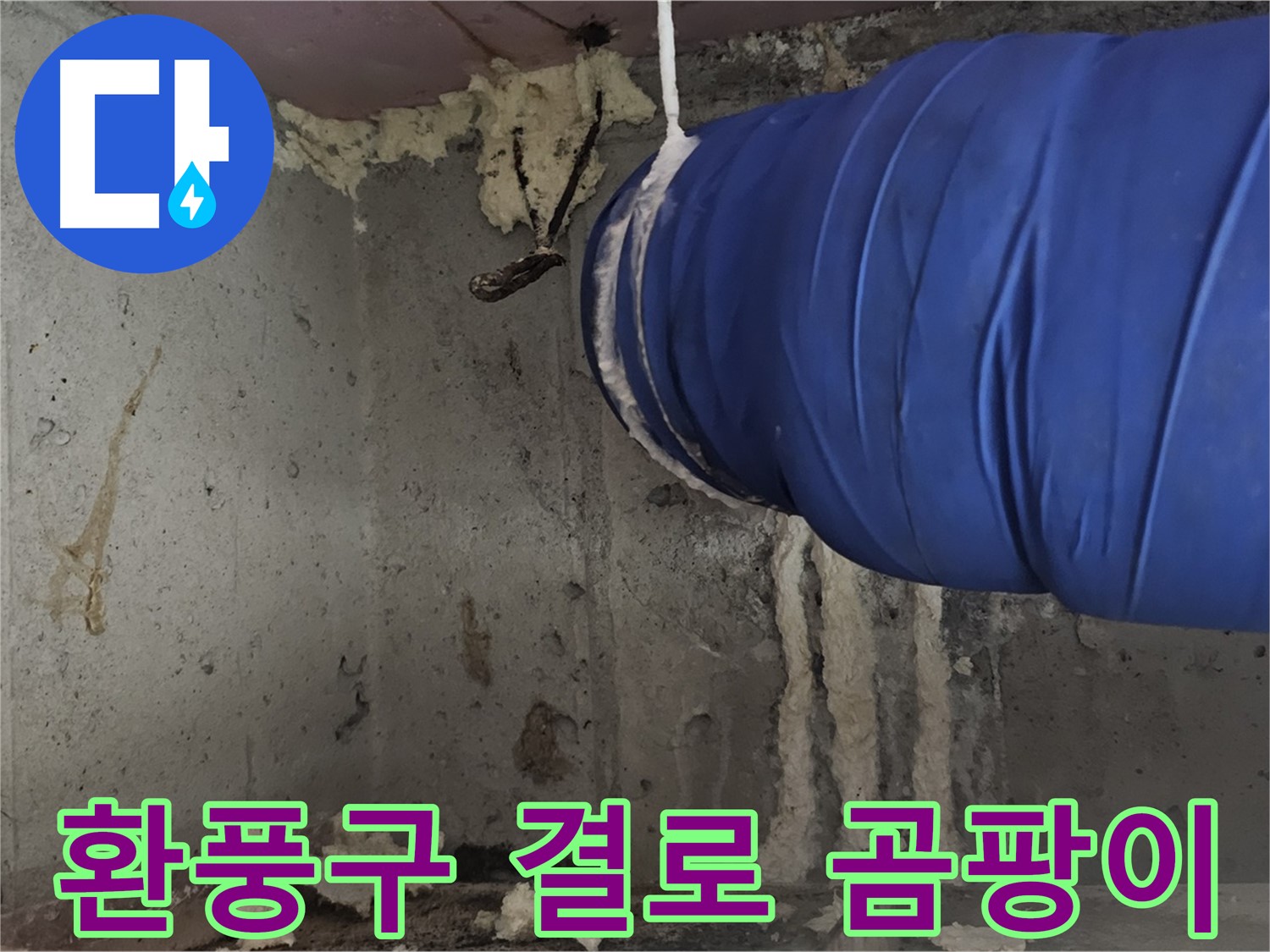 오목로5길 누수 - 환풍구 폼 충진으로 결로, 곰팡이 동시 해결