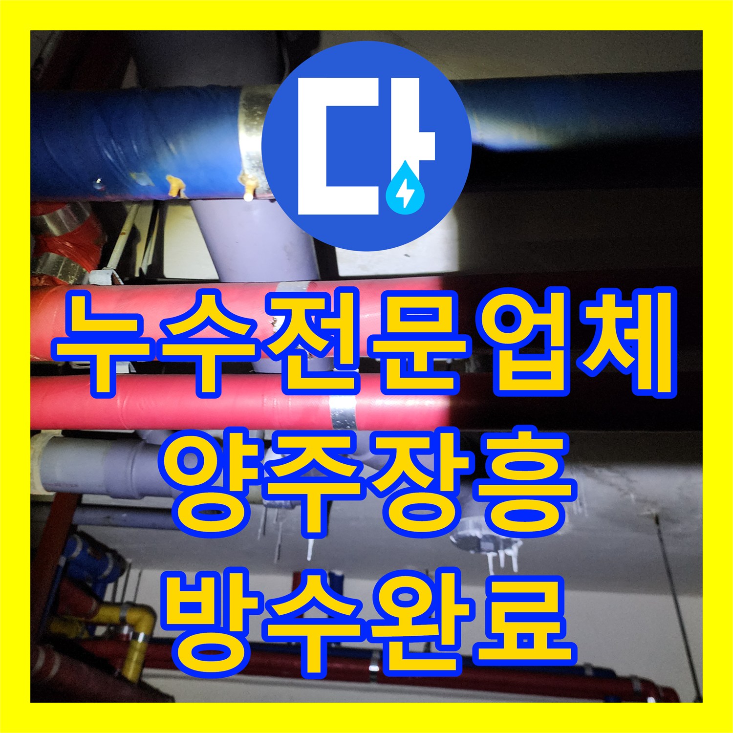 누수전문업체 화장실 바닥 방수층 파손 및 배관 보수로 천장 물샘 해결 경기 양주시 장흥면
