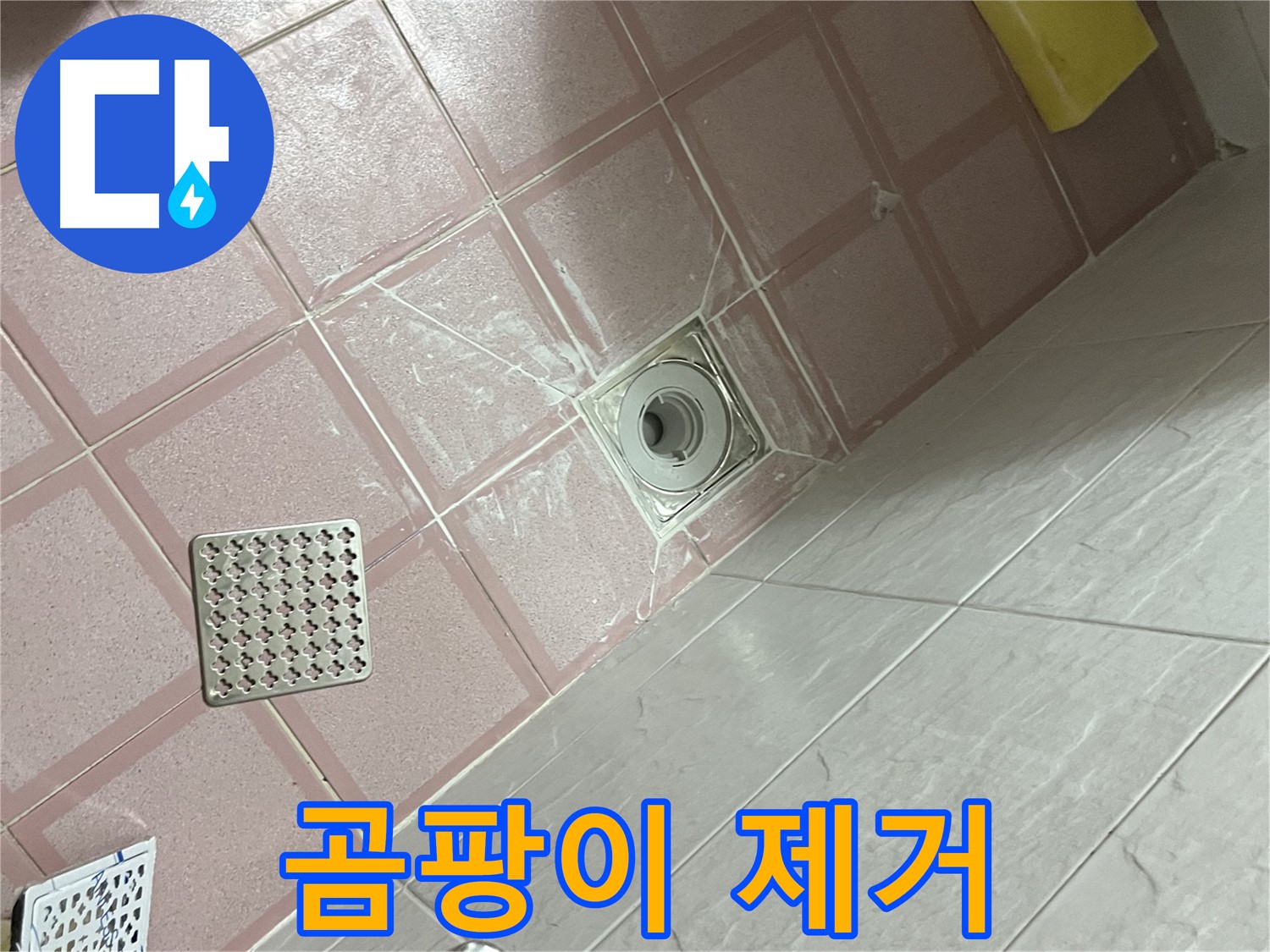 독산동 형제맨션빌 욕실 누수 - 배수구 주변 곰팡이 제거