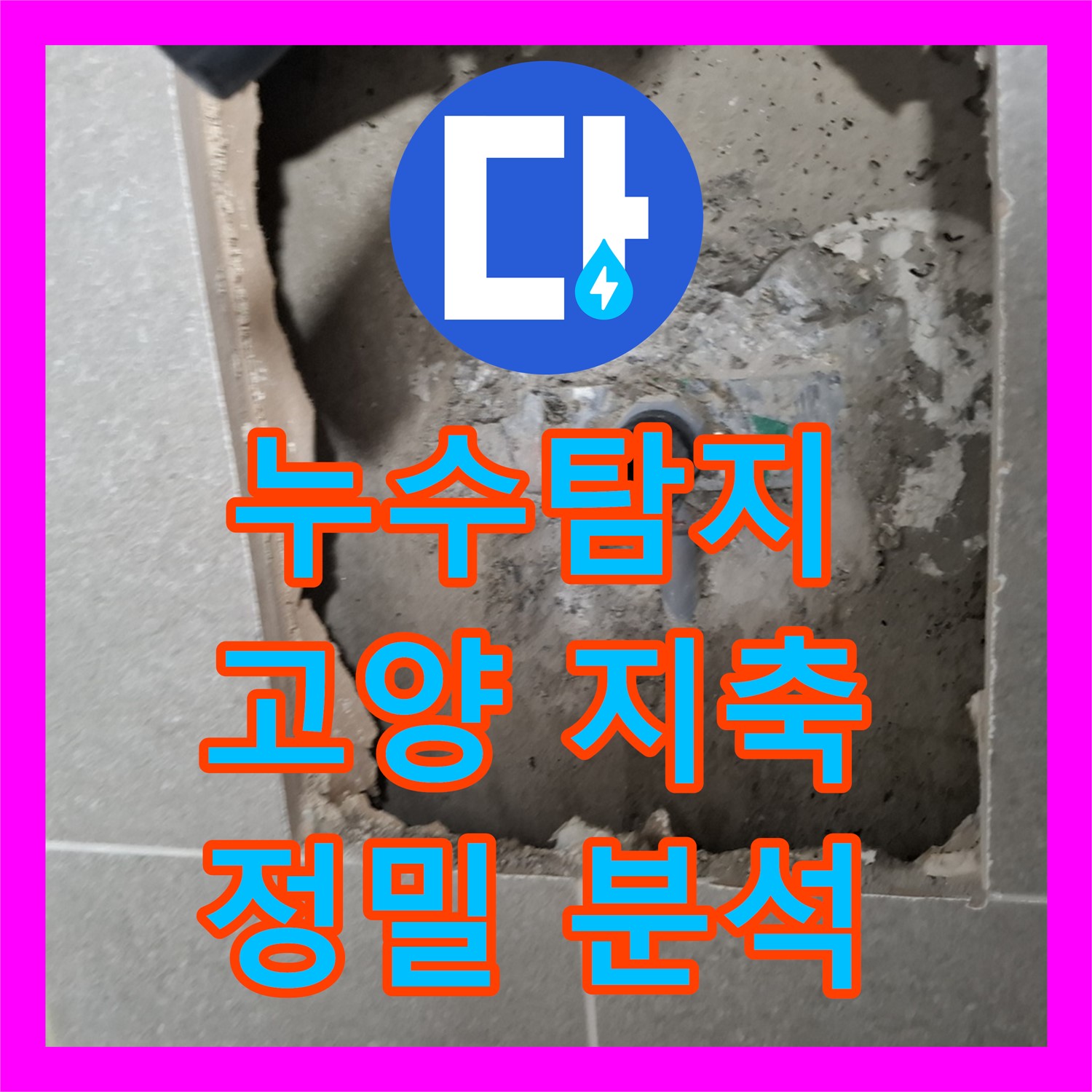 누수탐지, 엘리베이터 복도와 세대 내로 번진 누수 원인을 정밀하게 찾아내는 경기 고양시 지축동