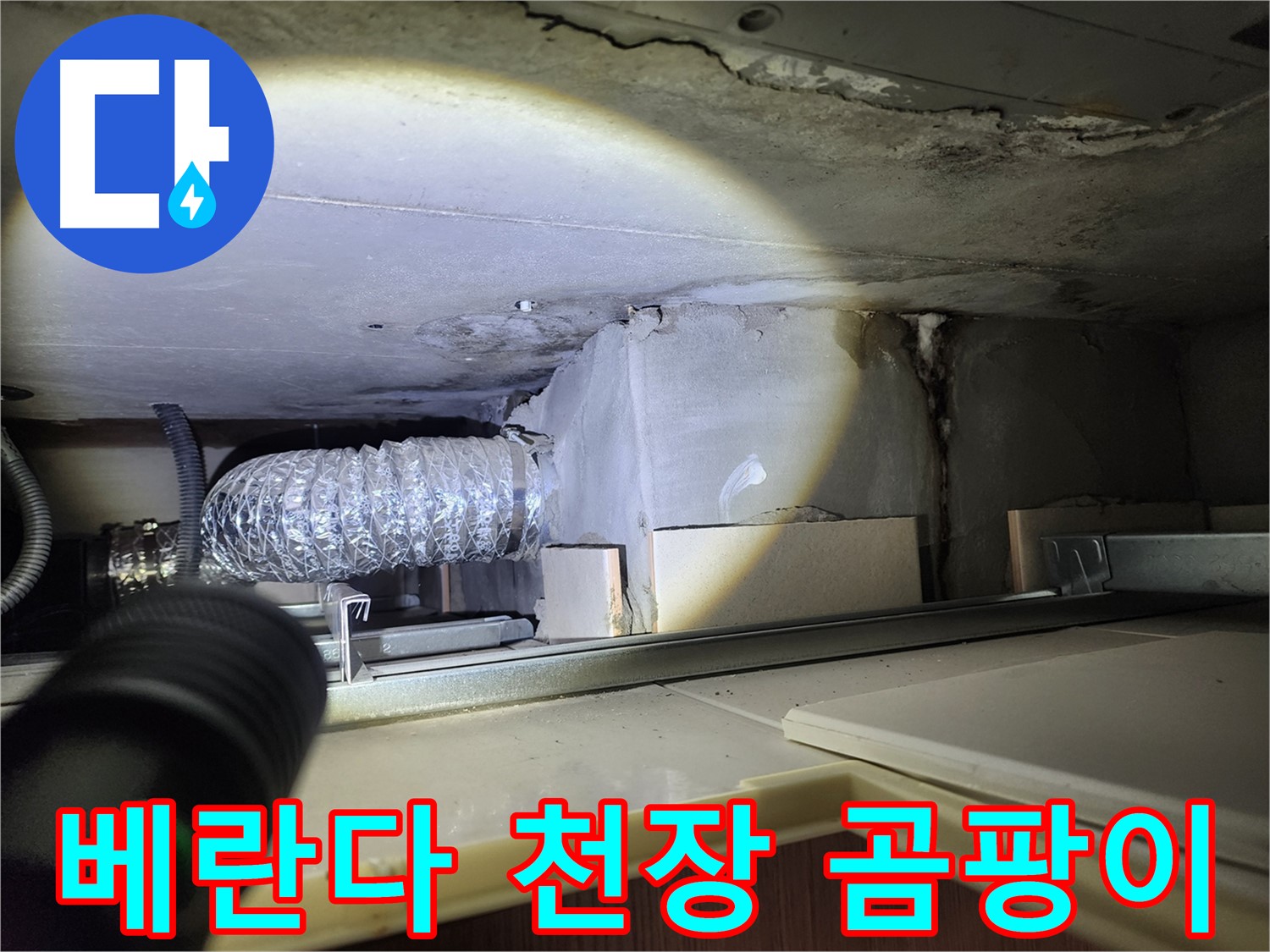 금호동2가 신금호파크자이 베란다 천장 누수 곰팡이 심각