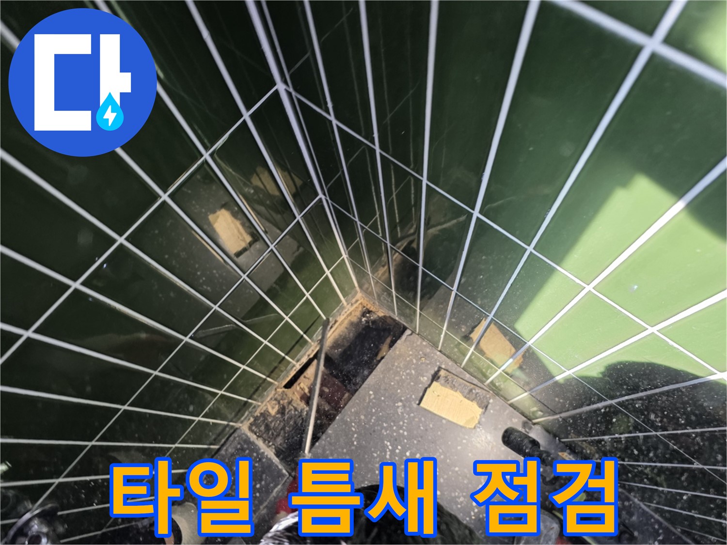 광진구 자양동 누수 - 욕조 옆 타일 틈새, 꼼꼼하게 점검 중