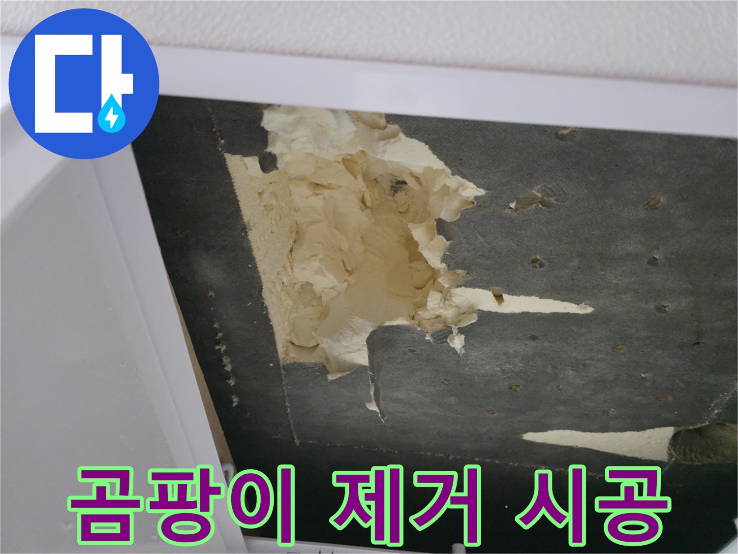 곰팡이 핀 천장 단열재 제거 - 건강한 공간으로