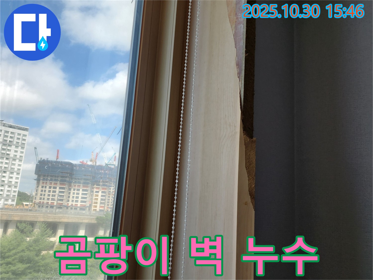 양주시 고읍동 - 곰팡이 핀 벽, 창문 누수 해결! 곰팡이 걱정 끝!