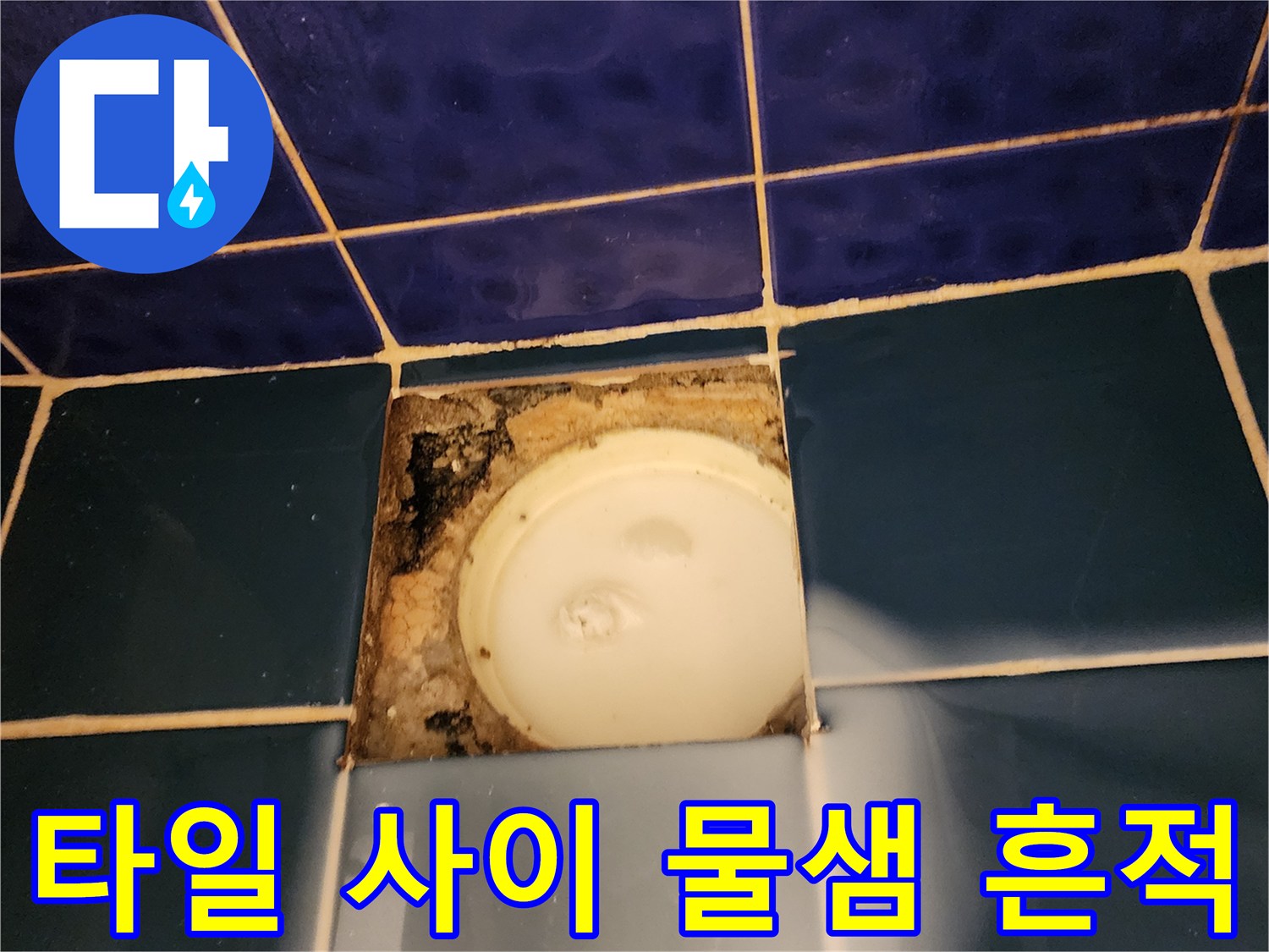 소흘읍 현장-파손된 유가 주변 타일 마감 상태