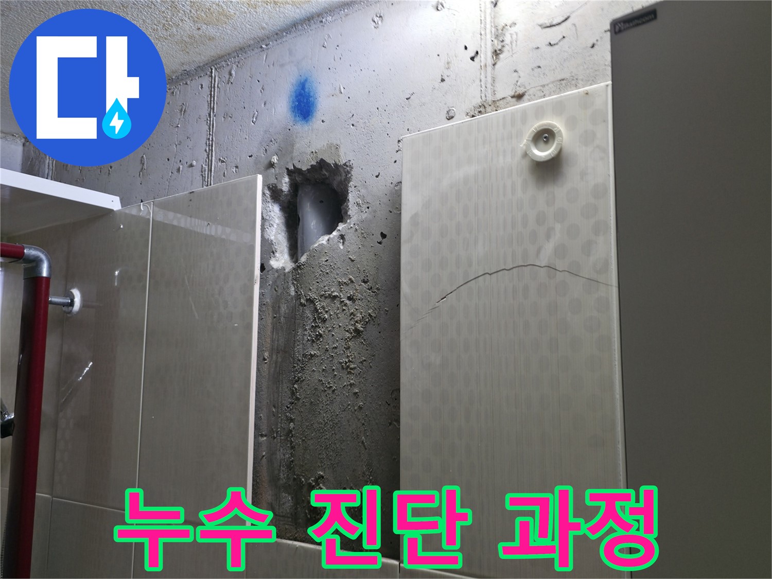 성북구 성북동 주택 욕실 누수 - 정확한 누수 진단을 위해 꼼꼼하게 점검하고 있습니다.